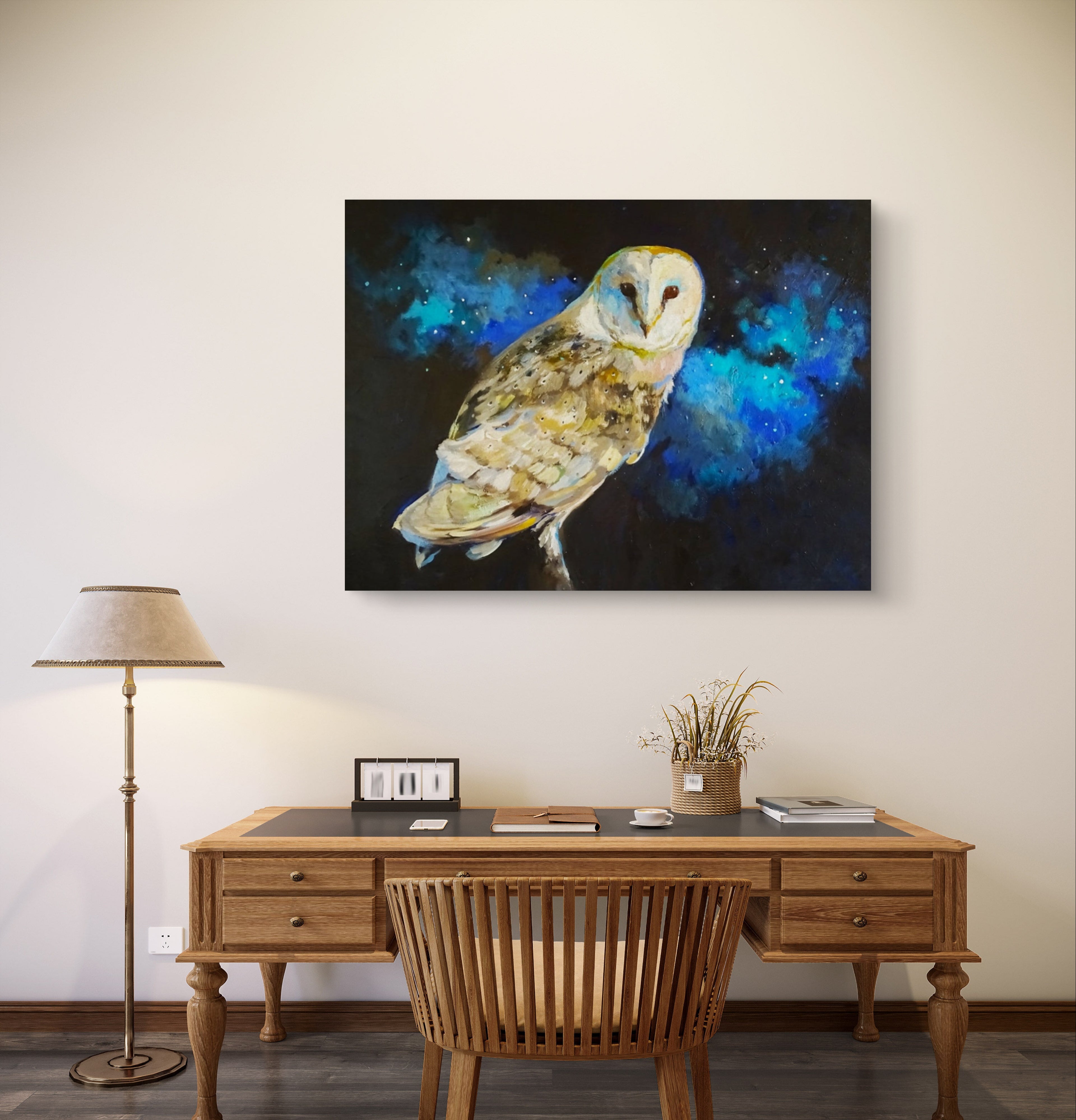 A Starlit Night Framed Canvas