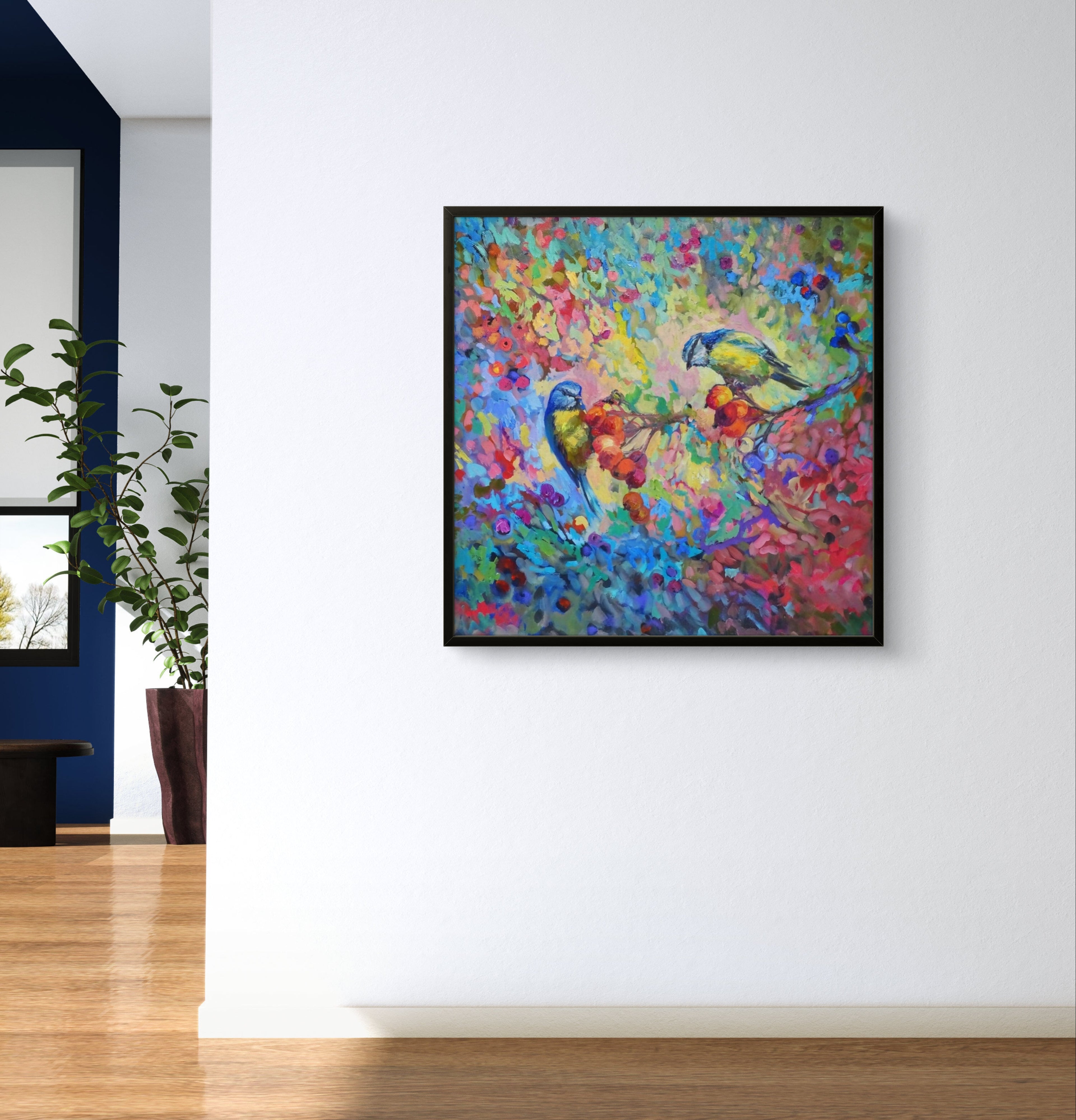 Berry Banquet Framed Canvas