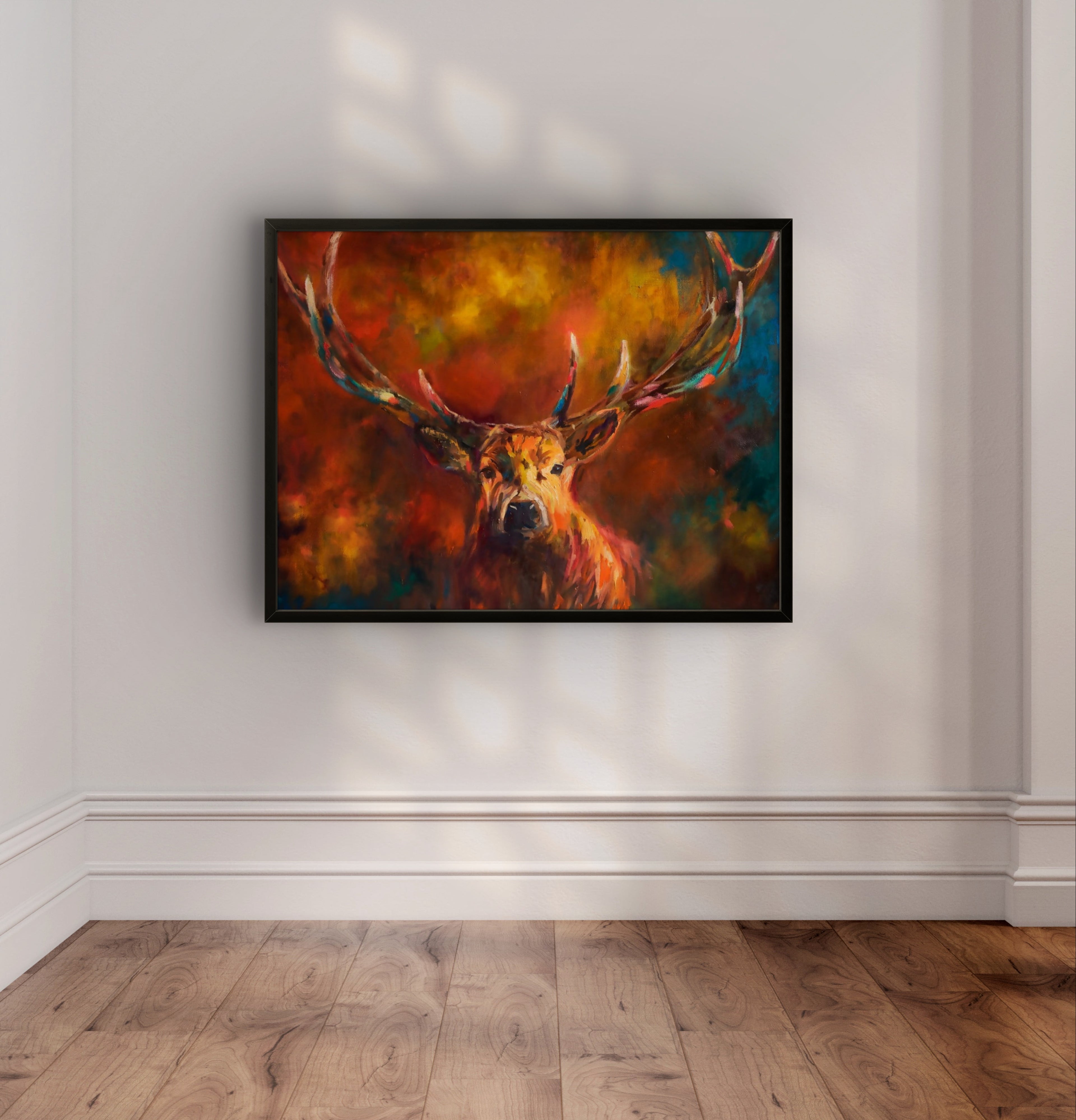 Autumn Stag Framed Canvas