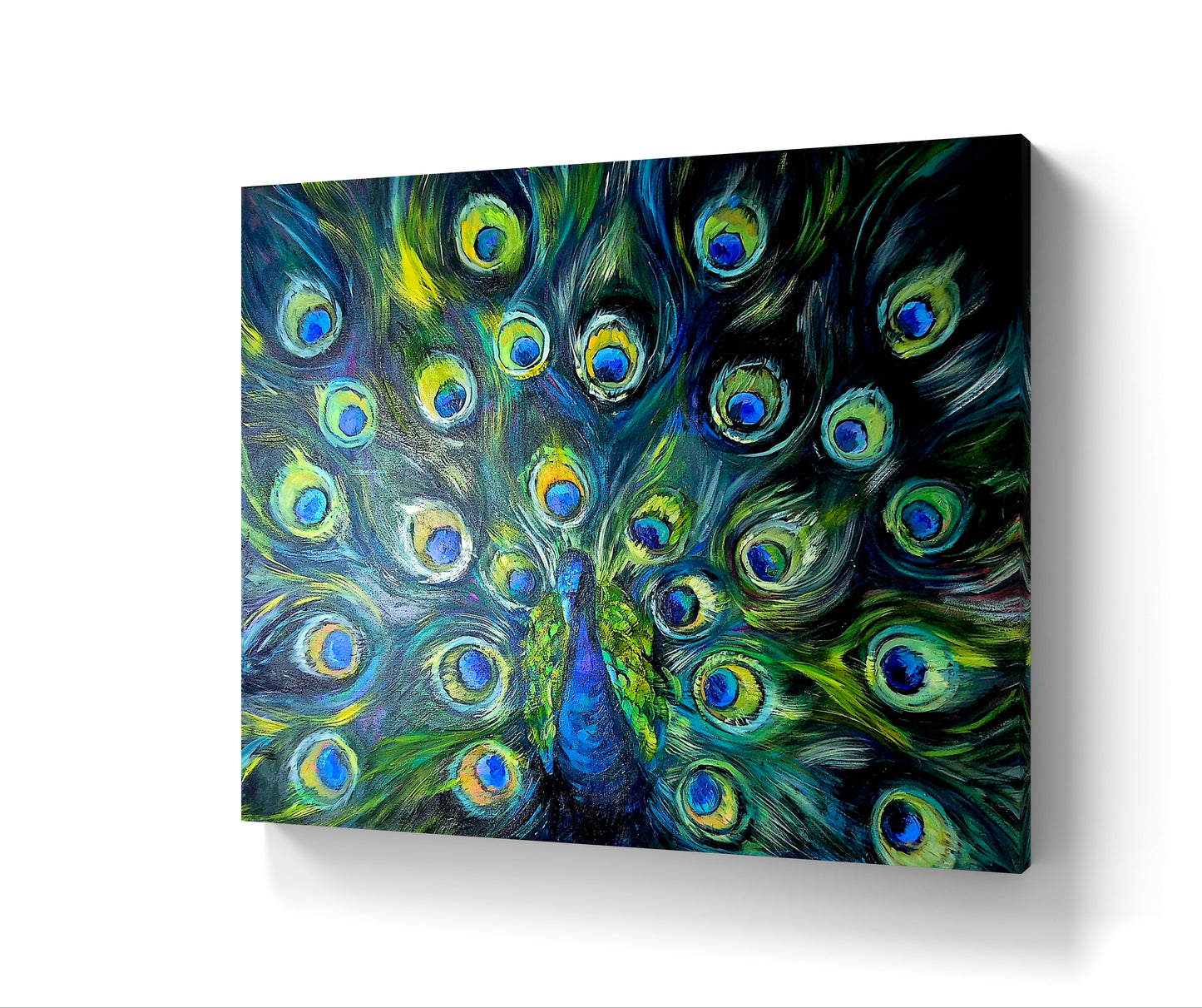 The Peacock's Parade - Original Oil Painting 120 x 100 cm