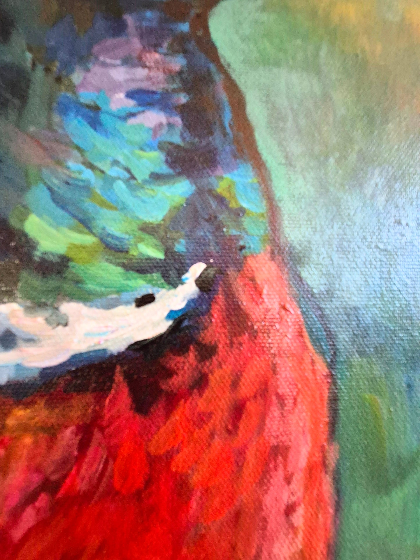 'Sir Rouge' - Original Pheasant Painting 50 x 50 cm/ 20 x 20"