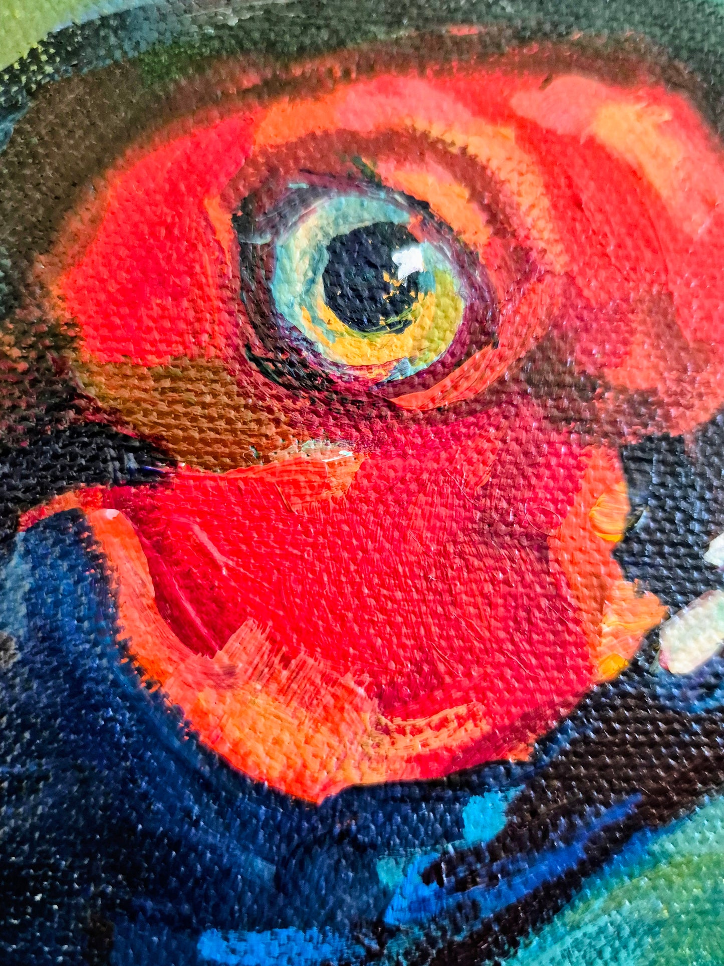 'Sir Rouge' - Original Pheasant Painting 50 x 50 cm/ 20 x 20"