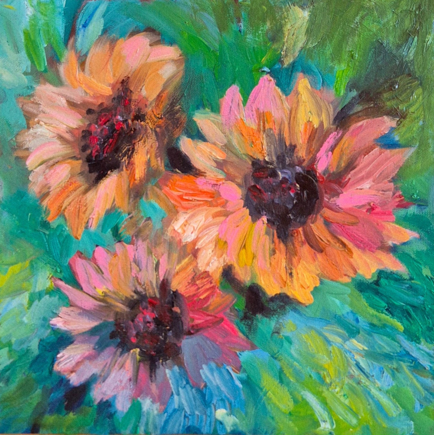 *Sold* Gathered Grace - 30 x 30 cm  oil on board
