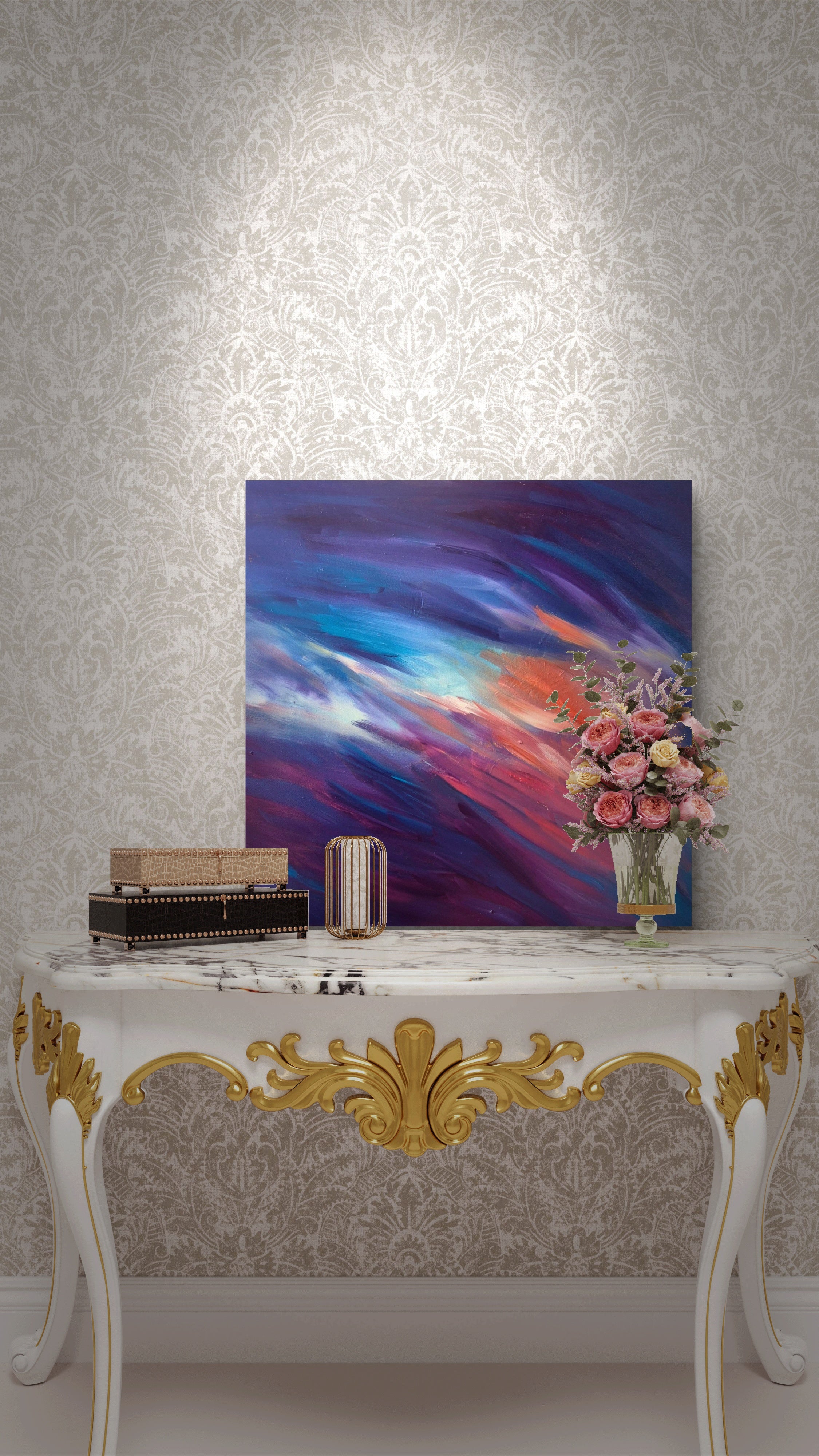 "Velvet Wave" 60 x 60 cm
