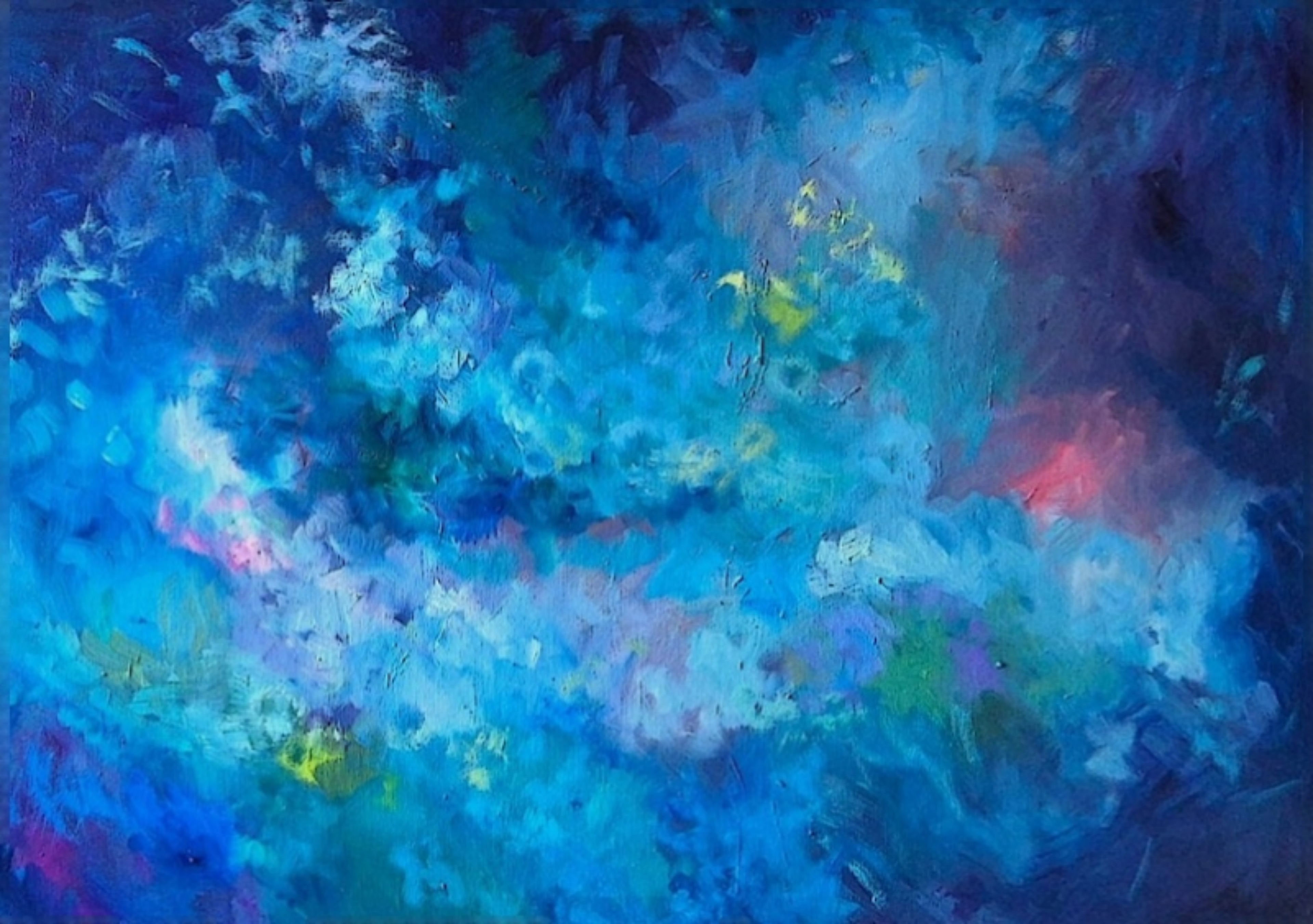 "Celestial Coral" Original Oil Painting:  80 x 100 cm /30 x 40 "
