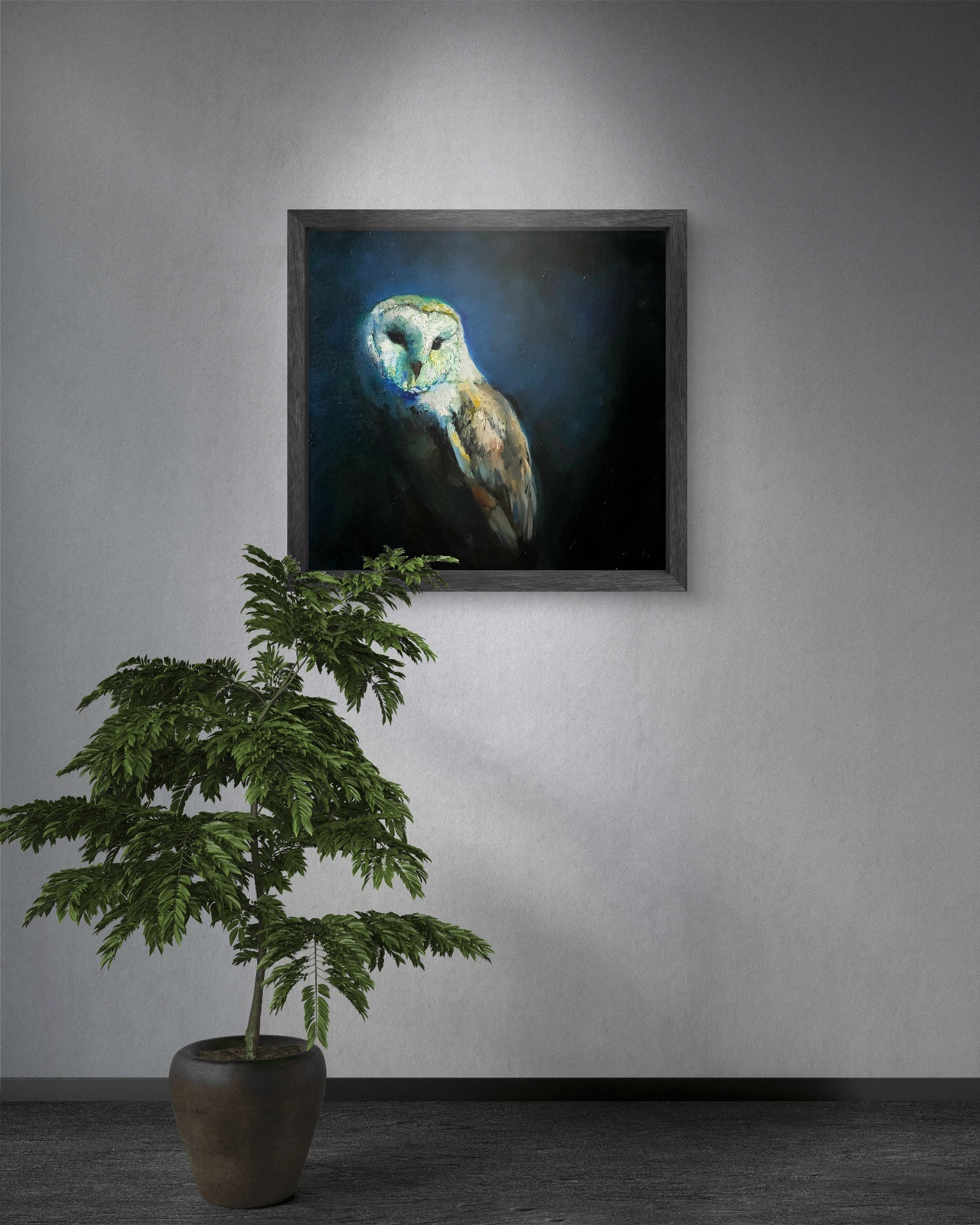 'Ghost of the Field'- 60 x 60 cm Oil Painting on Canvas, Framed.