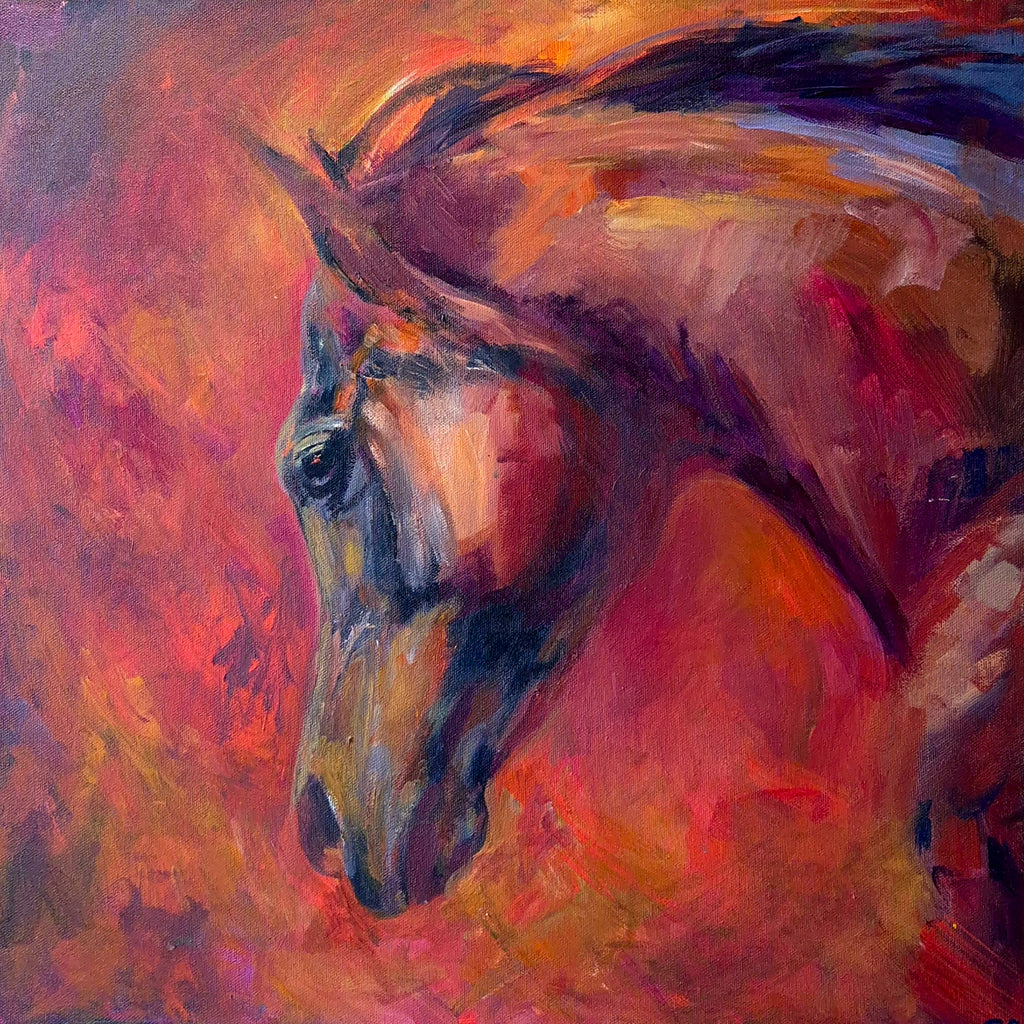 'Escape' Original Oil Painting - 50 x 50 cm/20 x 20 "