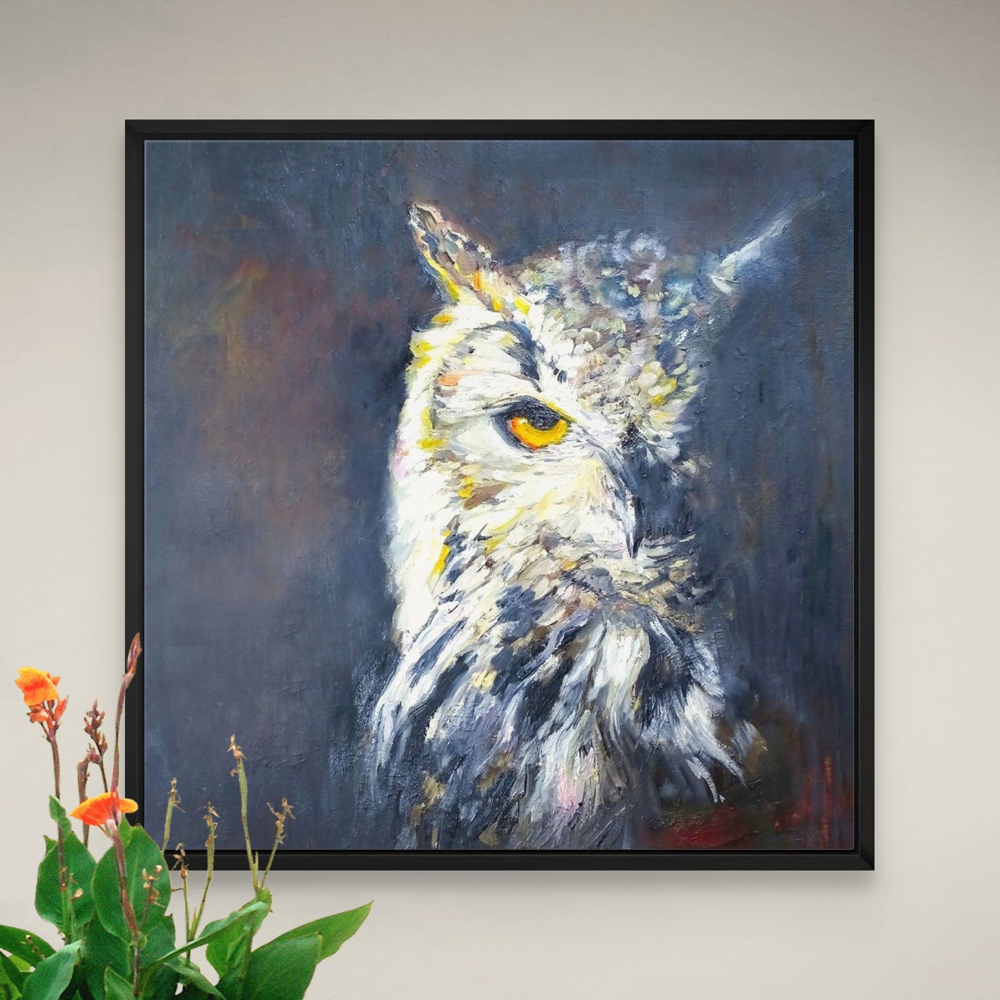 Glimfeather Framed Canvas