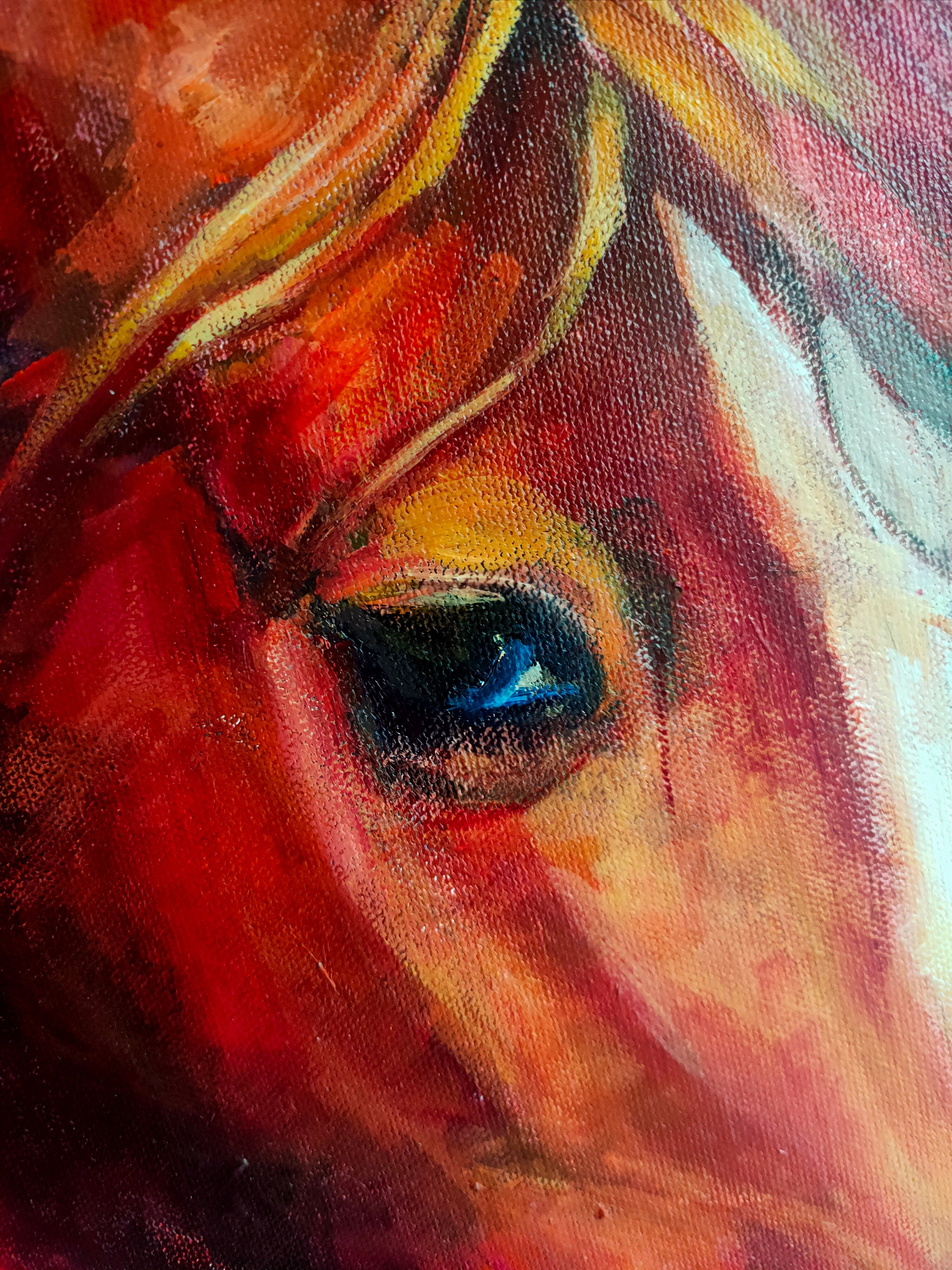 *Sold 'Rubin' - 50 x 50 cm/20 x 20 " Original Horse Painting