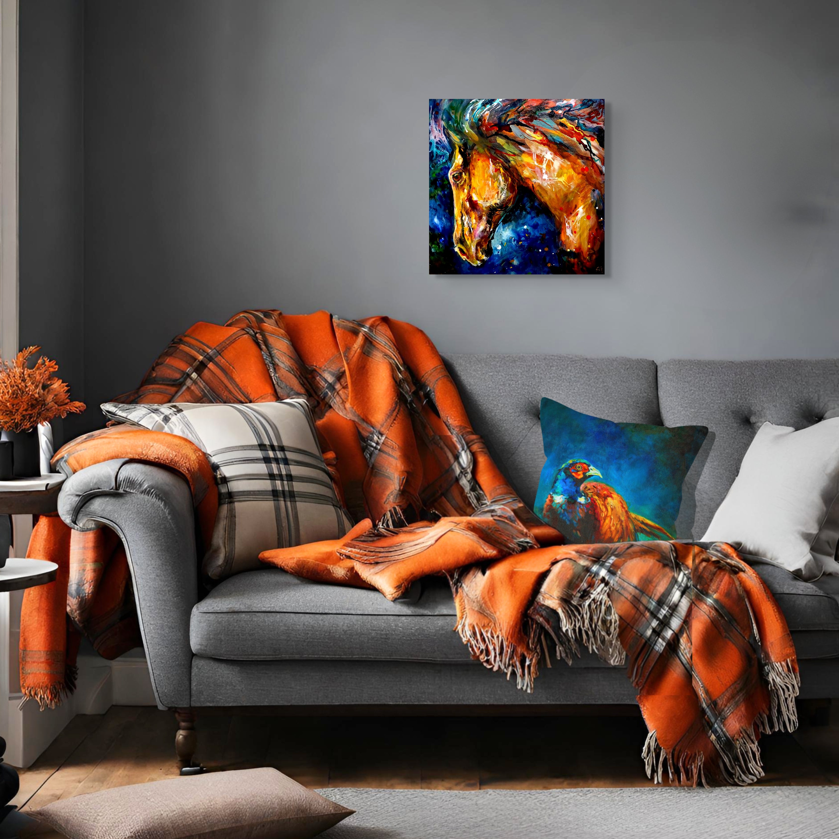 *Sold 'Mazarron' Original Horse Painting in Acrylics - 50 x 50 cm/20 x 20"