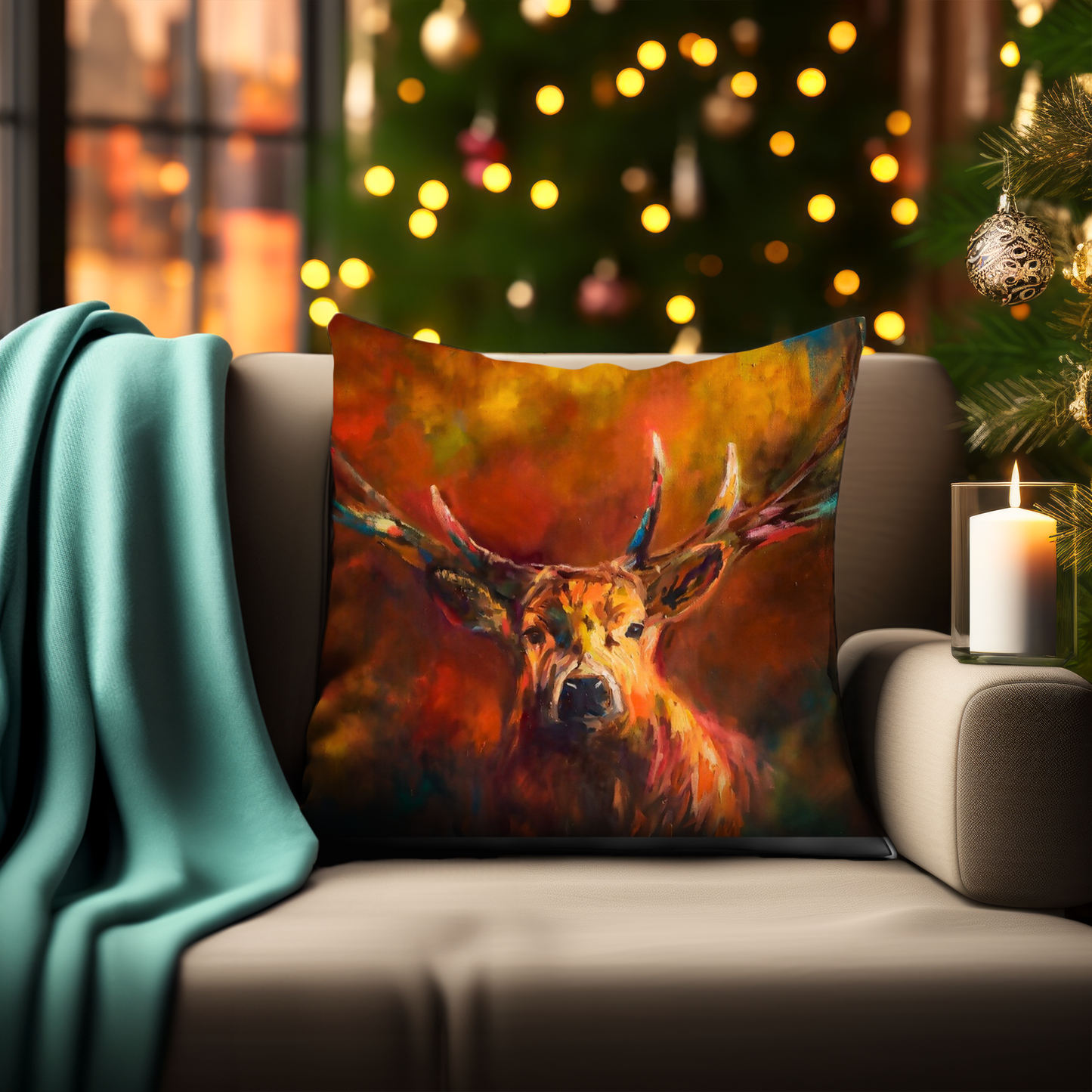 Autumn Stag Cushion