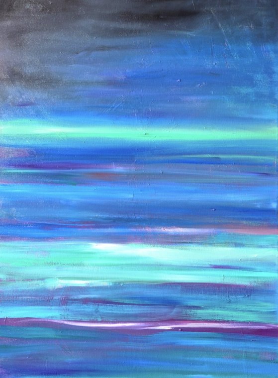 "Aurora Drift"- 80 x 50 cm