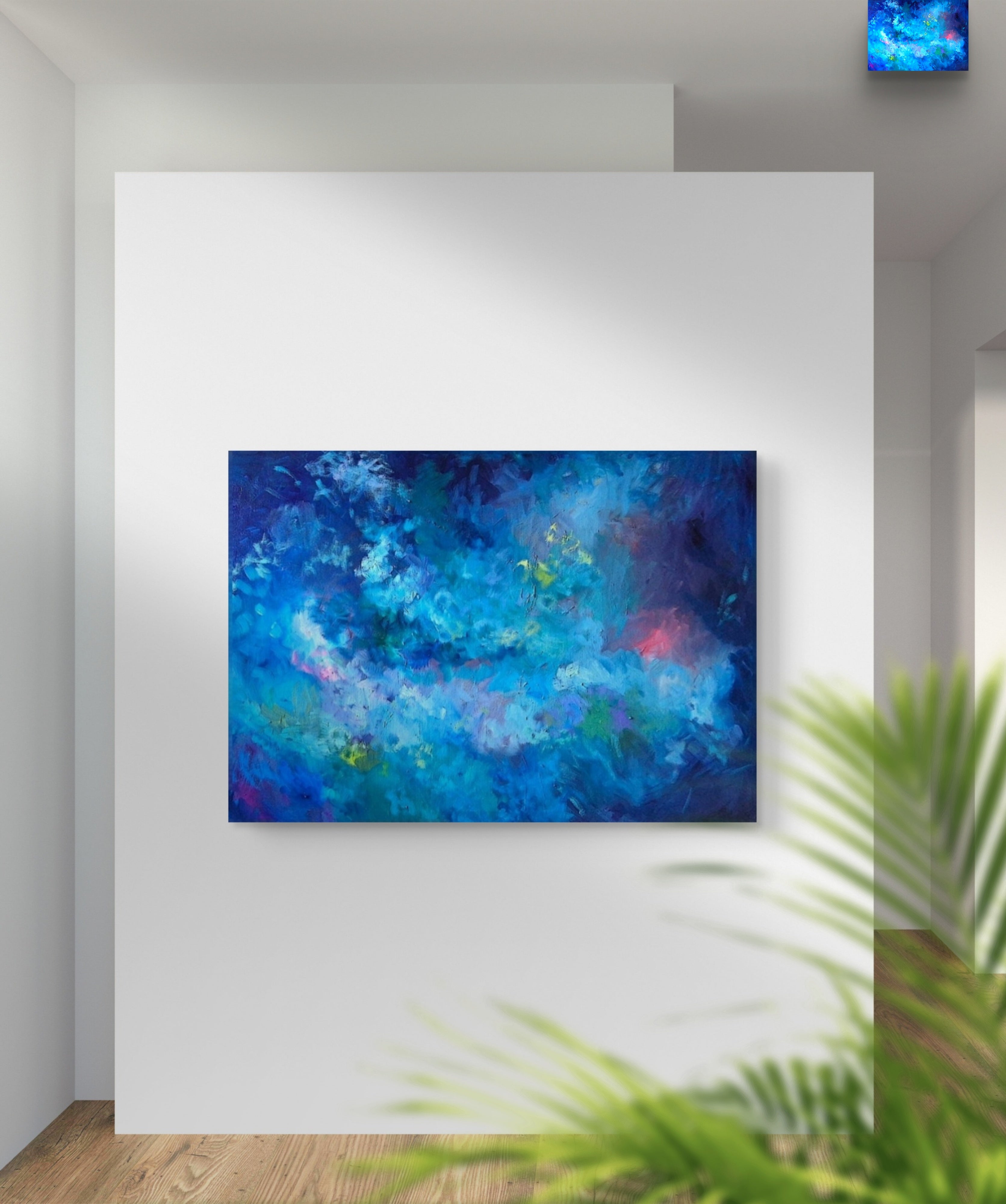 "Celestial Coral" Original Oil Painting:  80 x 100 cm /30 x 40 "