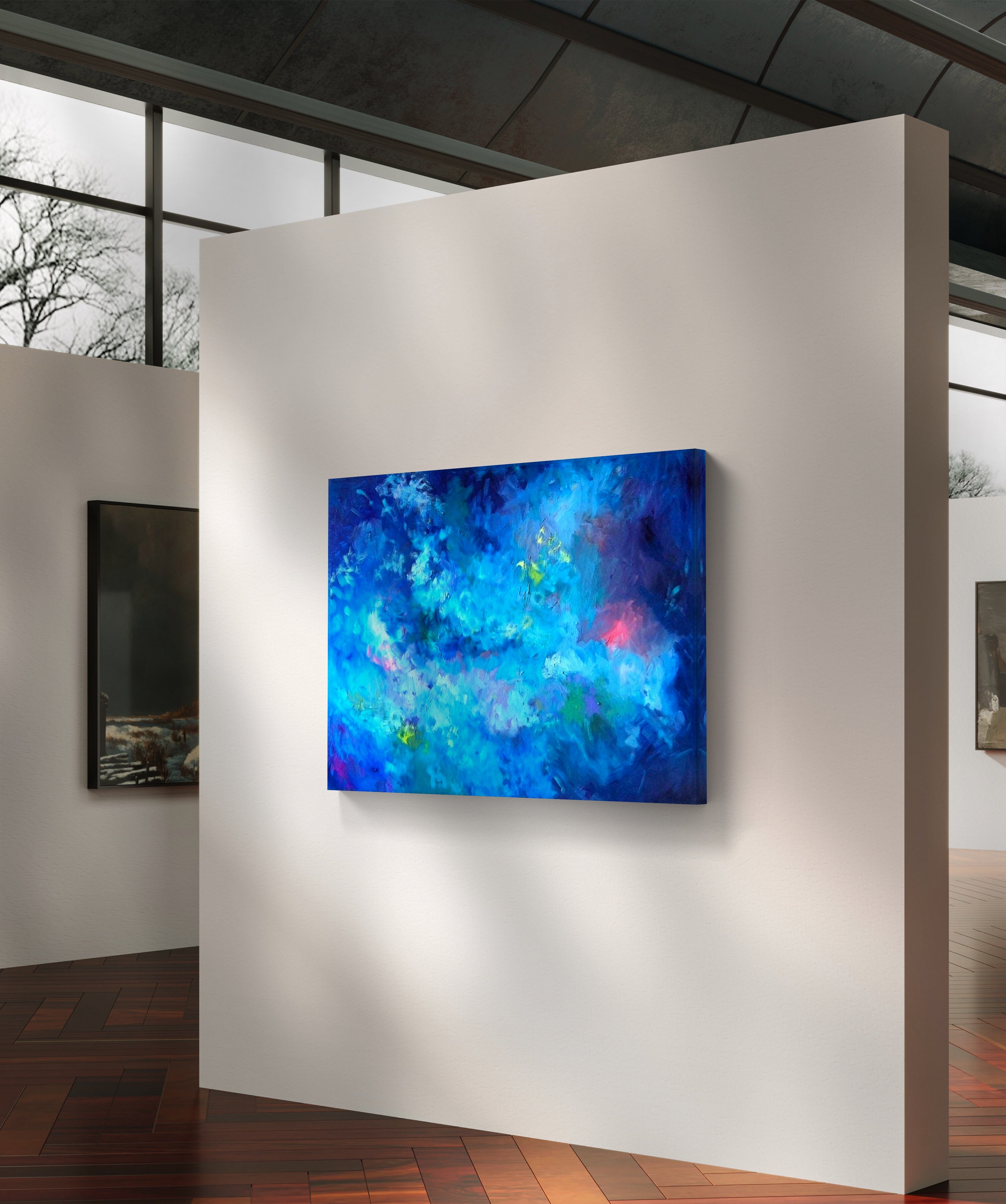 "Celestial Coral" Original Oil Painting:  80 x 100 cm /30 x 40 "