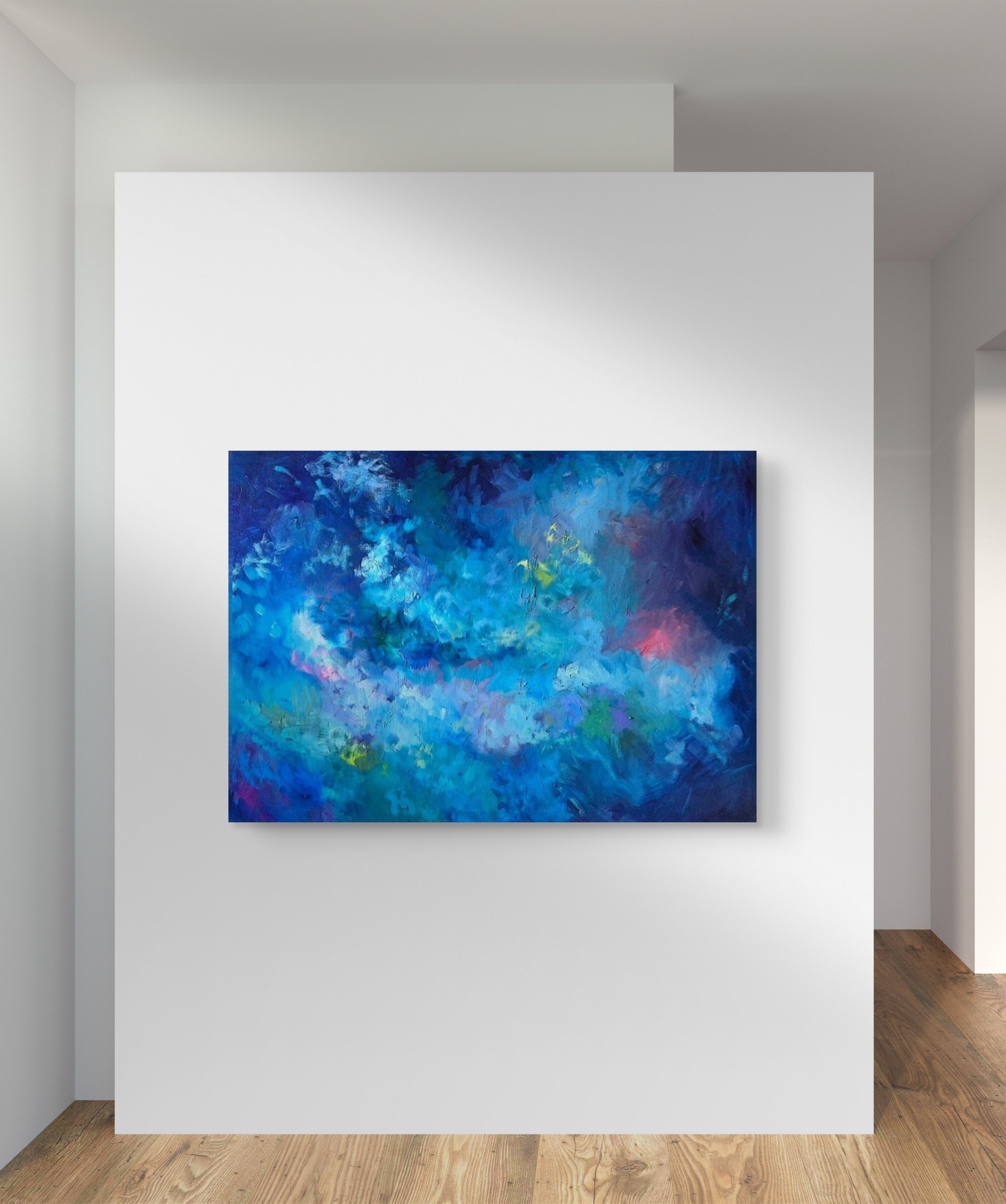 "Celestial Coral" Original Oil Painting:  80 x 100 cm /30 x 40 "