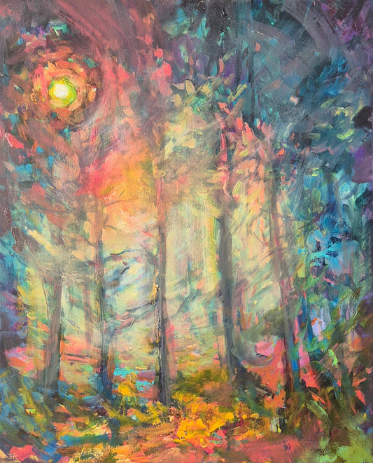 'The Sun's Kiss'   original oil painting on stretched canvas - 40 x 50 cm / 16 x 20 "
