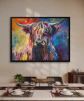 Highland Cow Framed Canvas