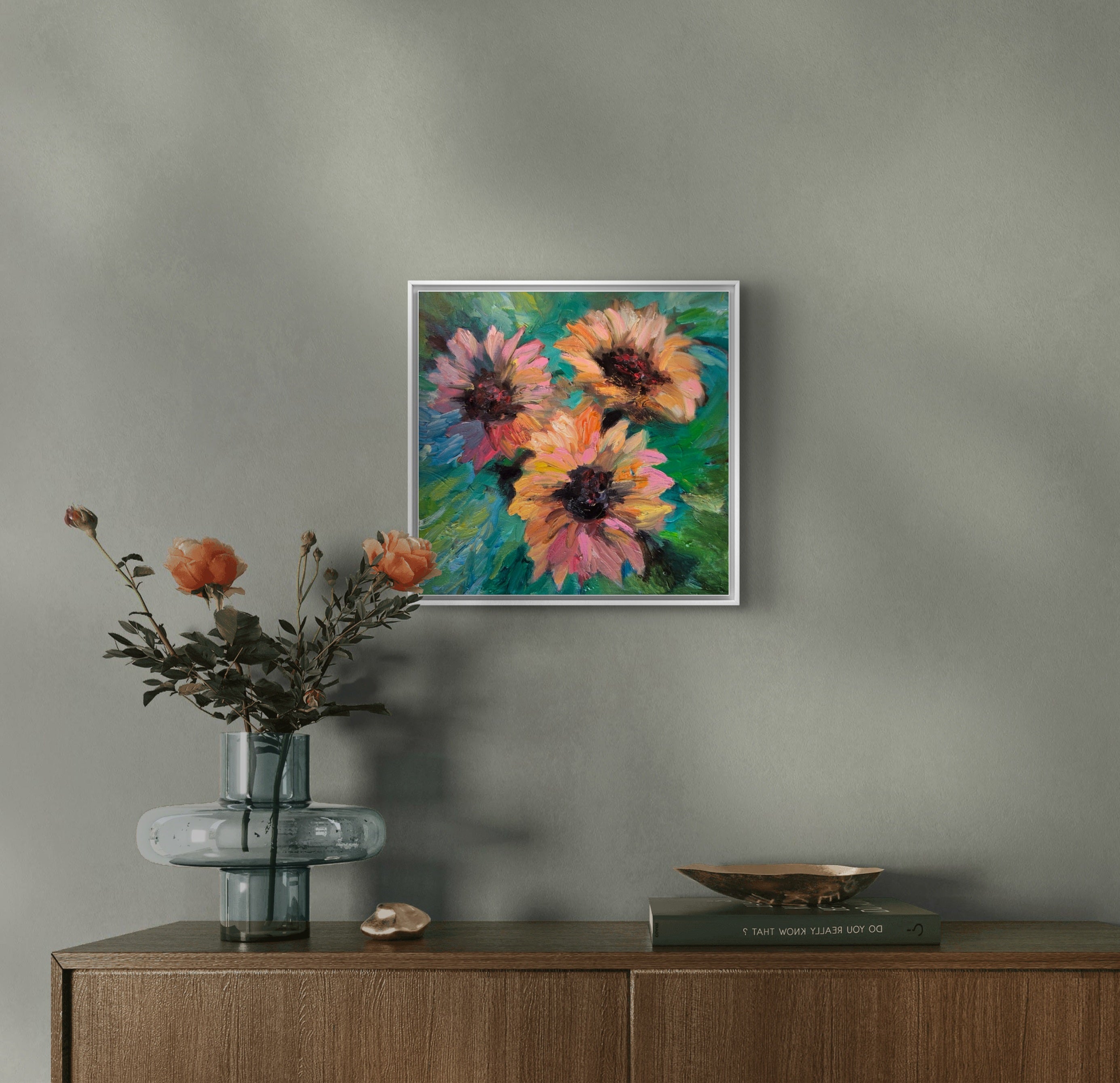 *Sold* Gathered Grace - 30 x 30 cm  oil on board