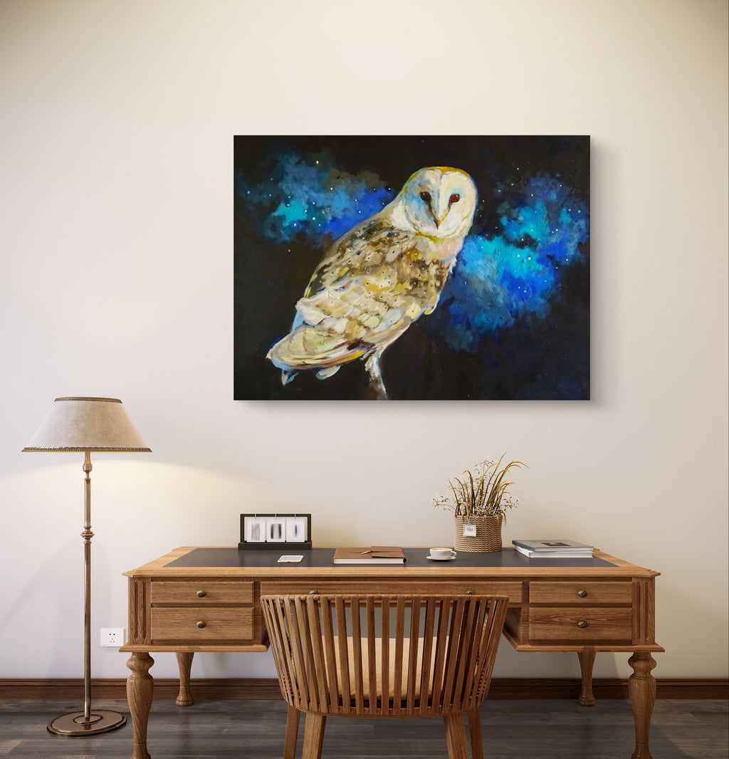 A Starlit Night Framed Canvas