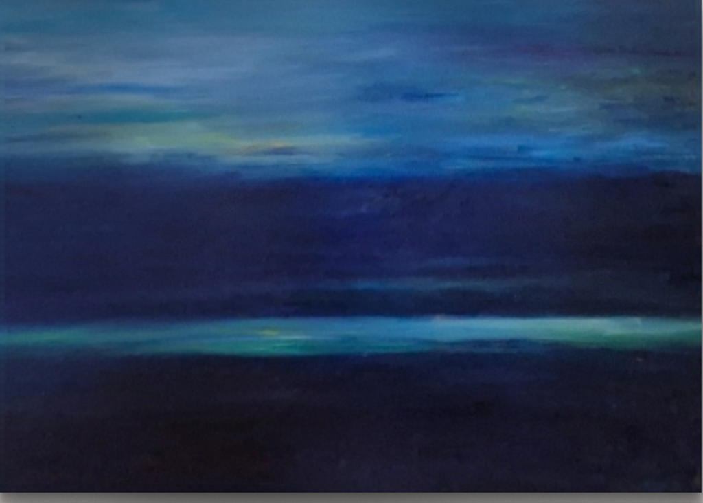 "Blue Horizon" Original Oil Painting:  100 x 150 cm/ 40 x 60 "