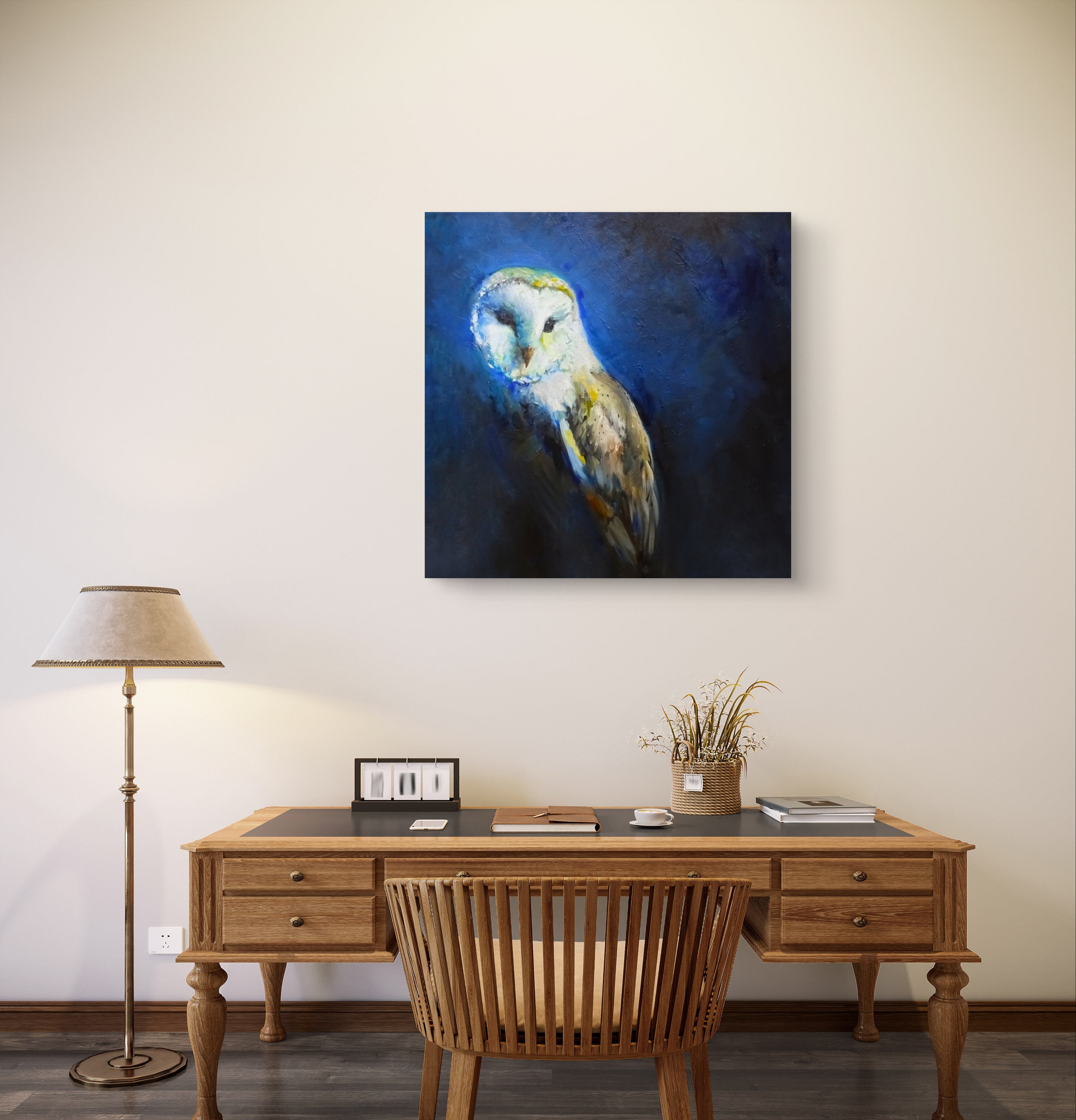 Barn Owl Framed Canvas