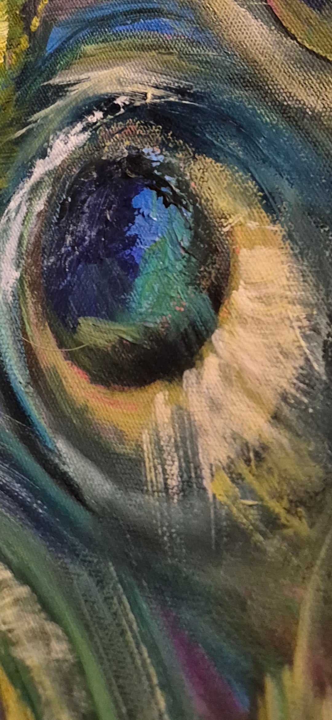 The Peacock's Parade - Original Oil Painting 120 x 100 cm