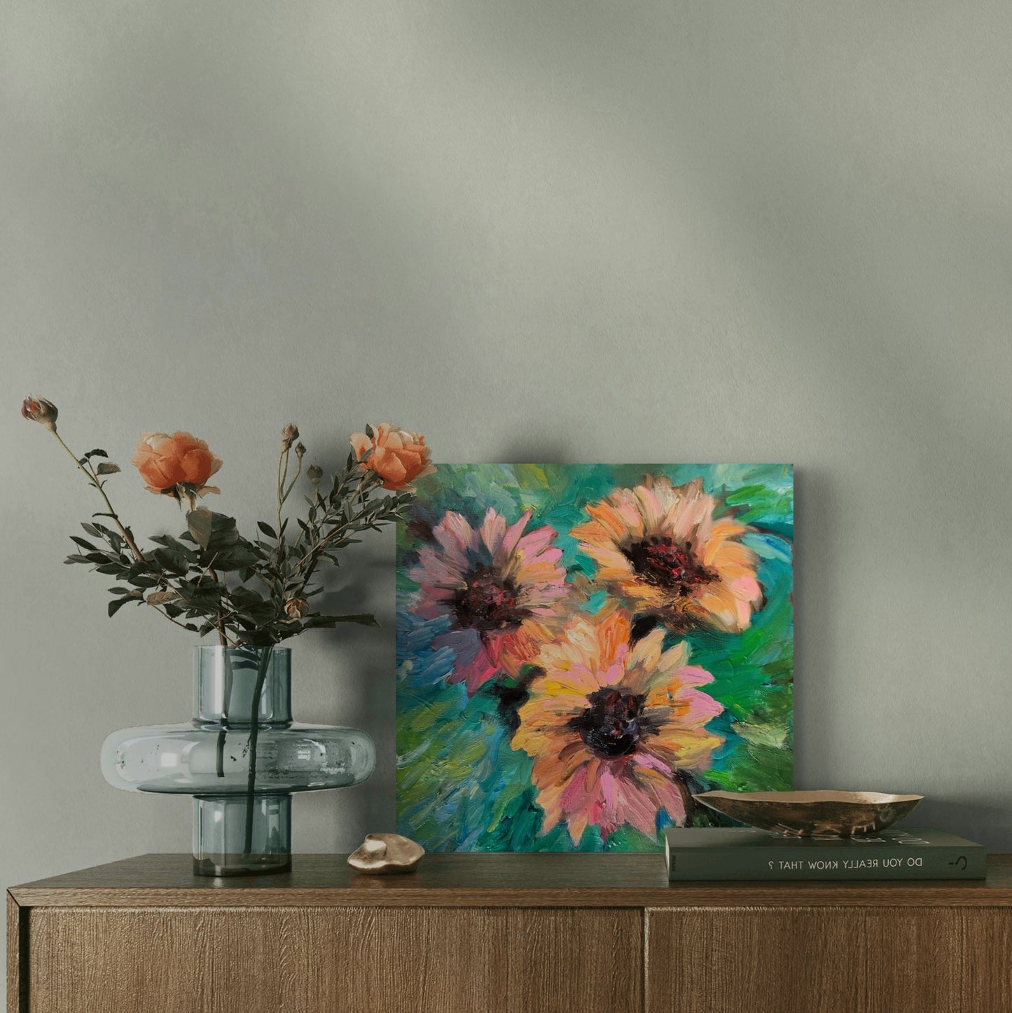 *Sold* Gathered Grace - 30 x 30 cm  oil on board