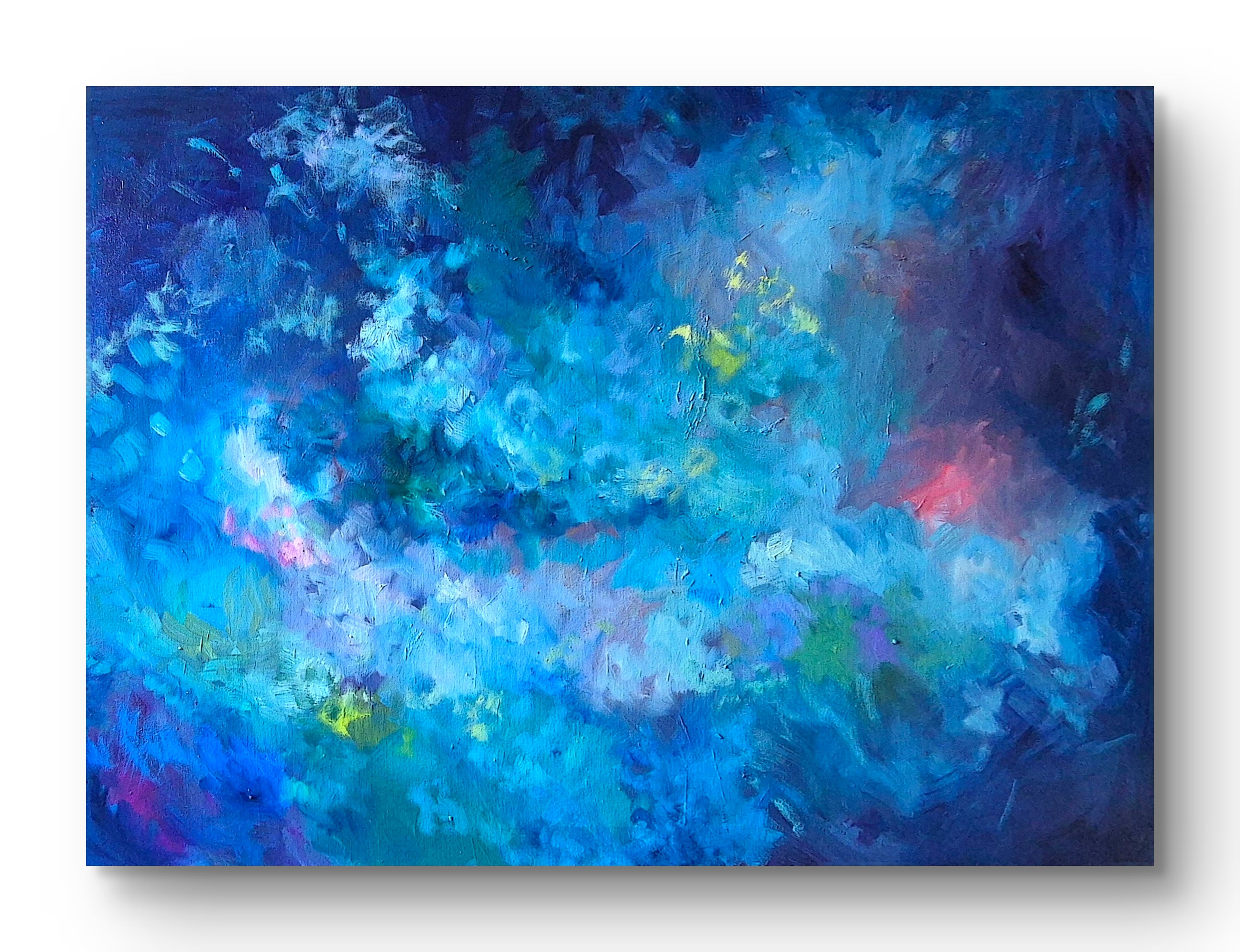 "Celestial Coral" Original Oil Painting:  80 x 100 cm /30 x 40 "