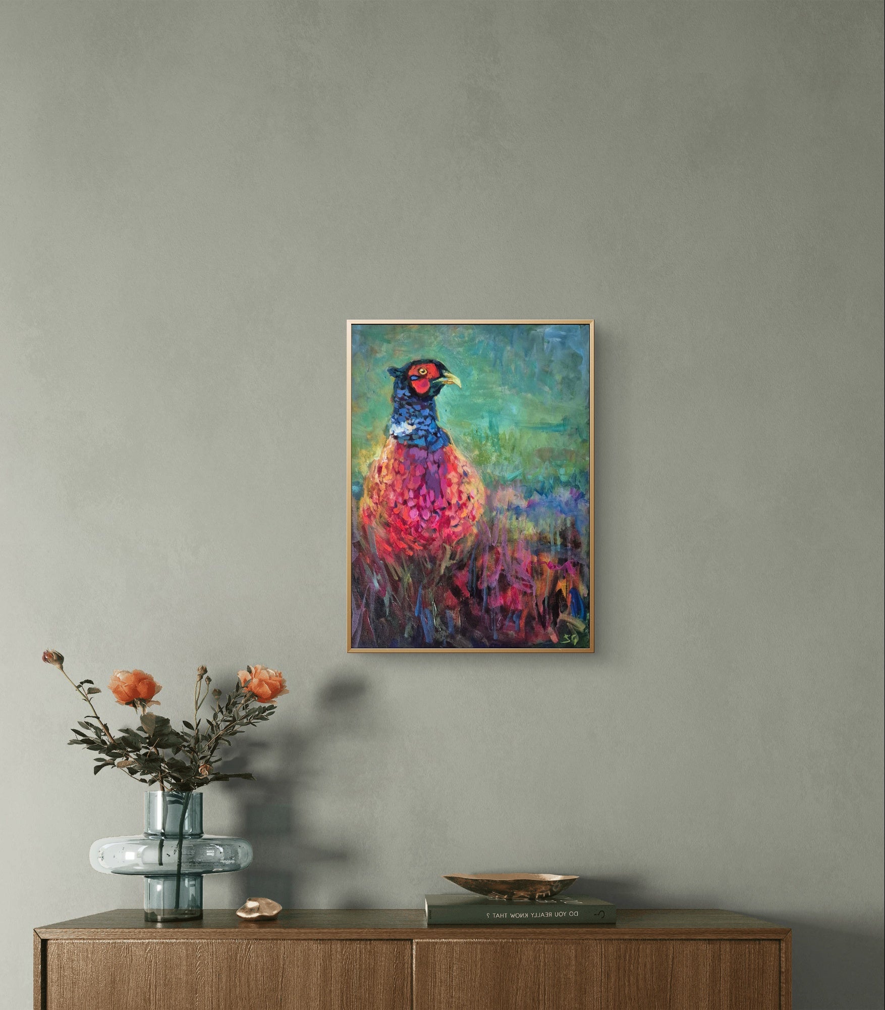 'Henri' Original Pheasant Painting in Acrylics 40 x 30 cm