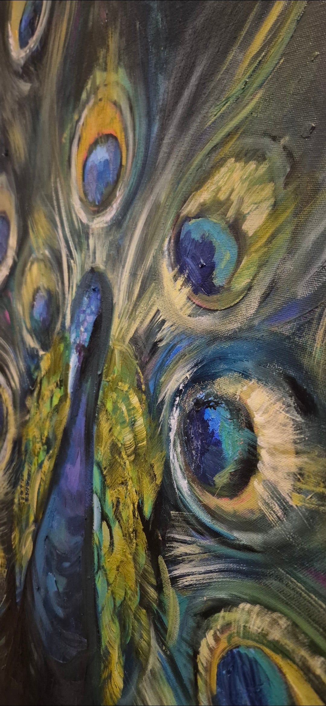 The Peacock's Parade - Original Oil Painting 120 x 100 cm