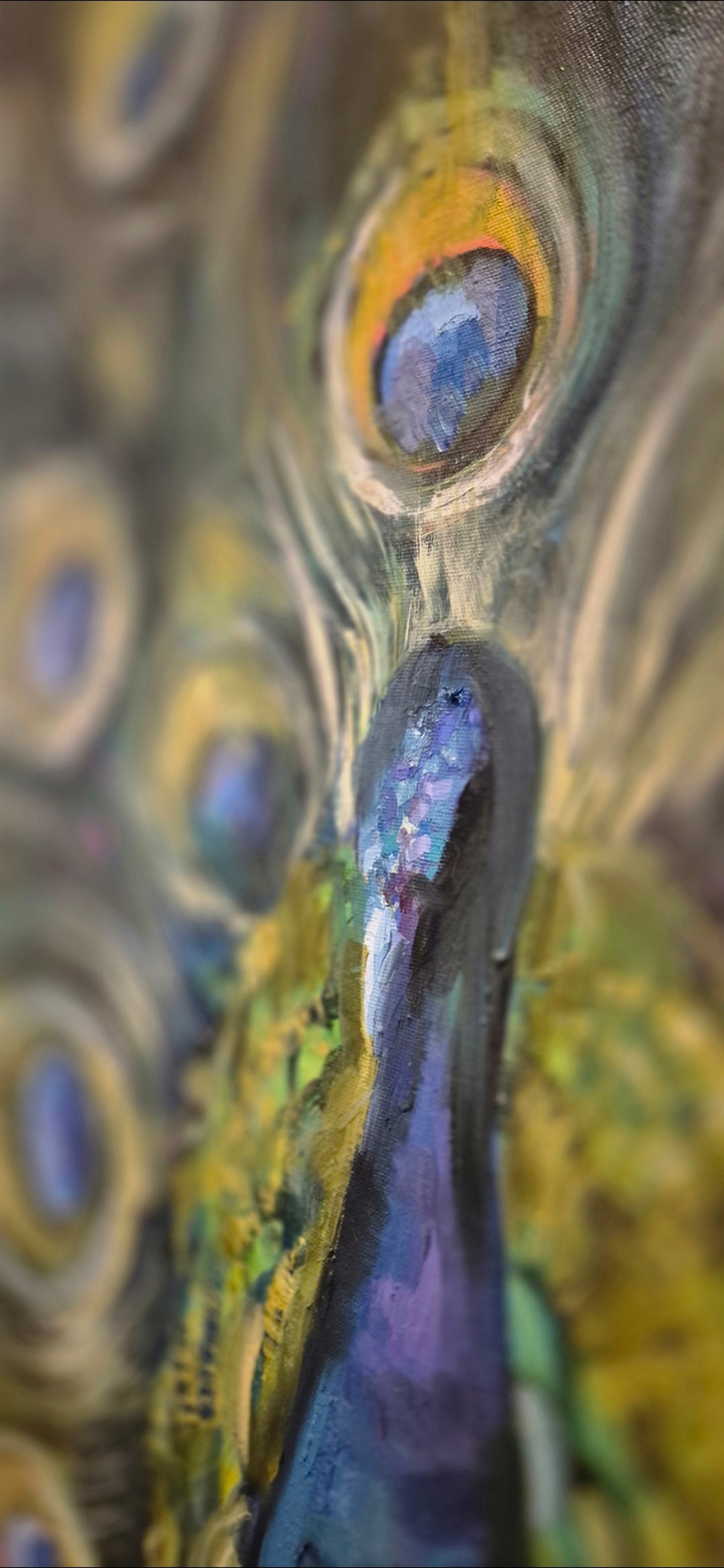 The Peacock's Parade - Original Oil Painting 120 x 100 cm