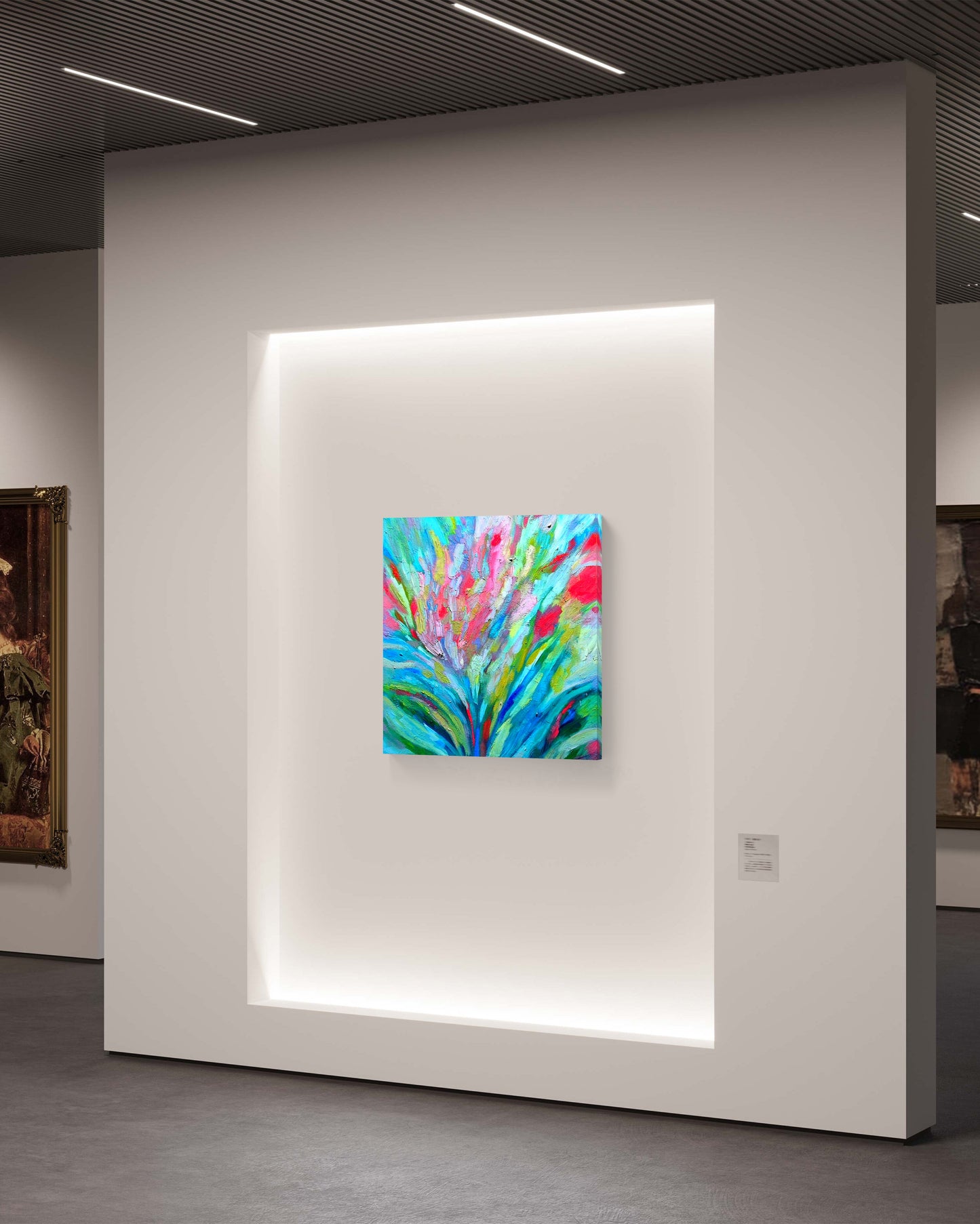 "Dreaming in Bloom"- 50 x 50 cm/ 20 x 20  "