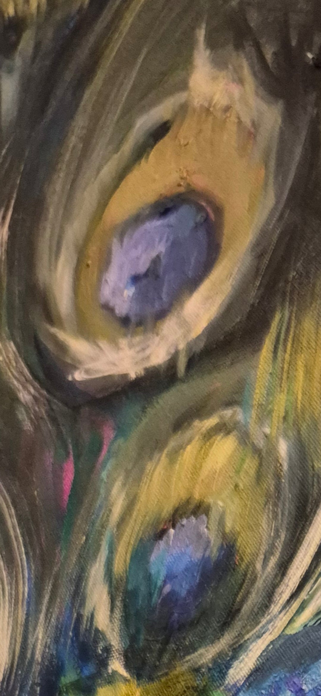 The Peacock's Parade - Original Oil Painting 120 x 100 cm
