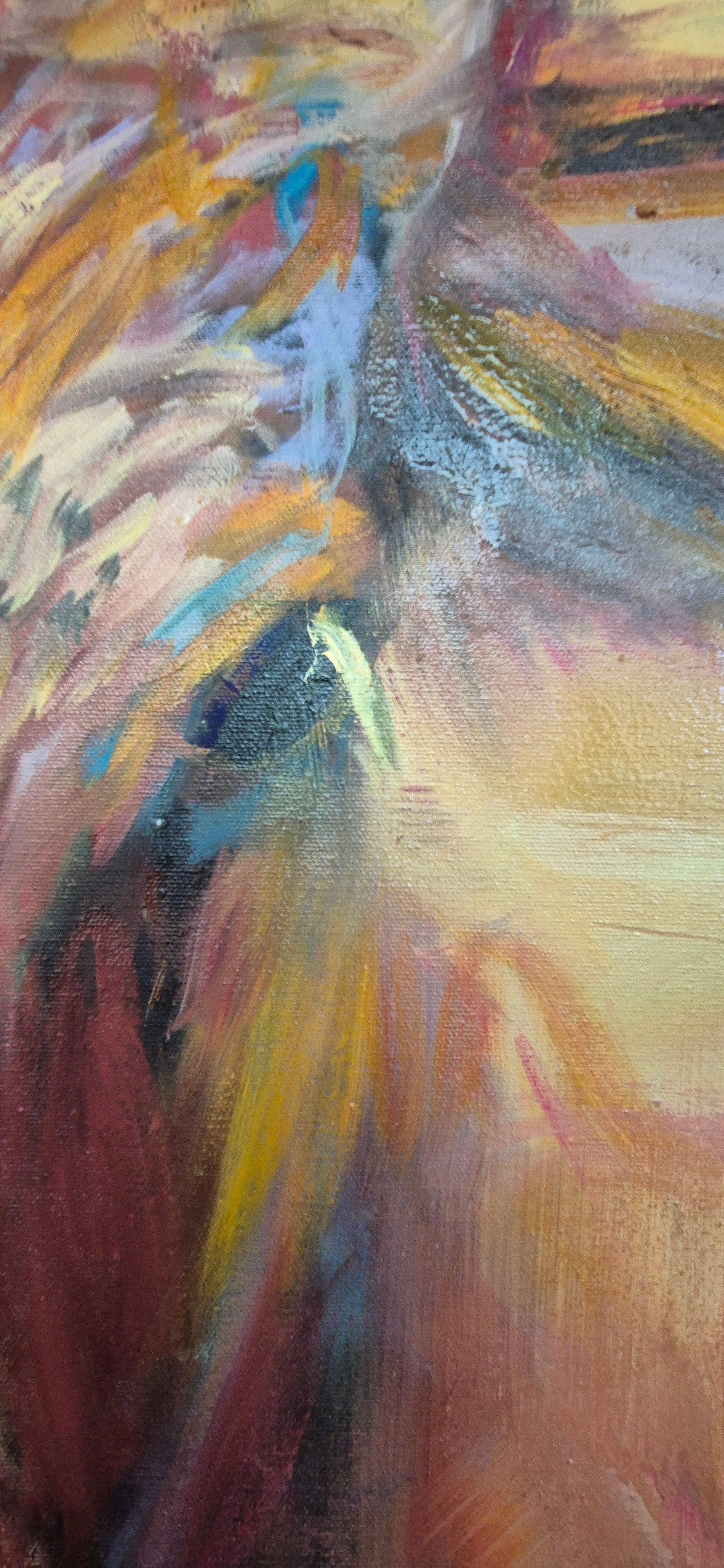 'Maverick' Original Texas Longhorn Oil Painting. 120 x 100 cm/50 x 40 "