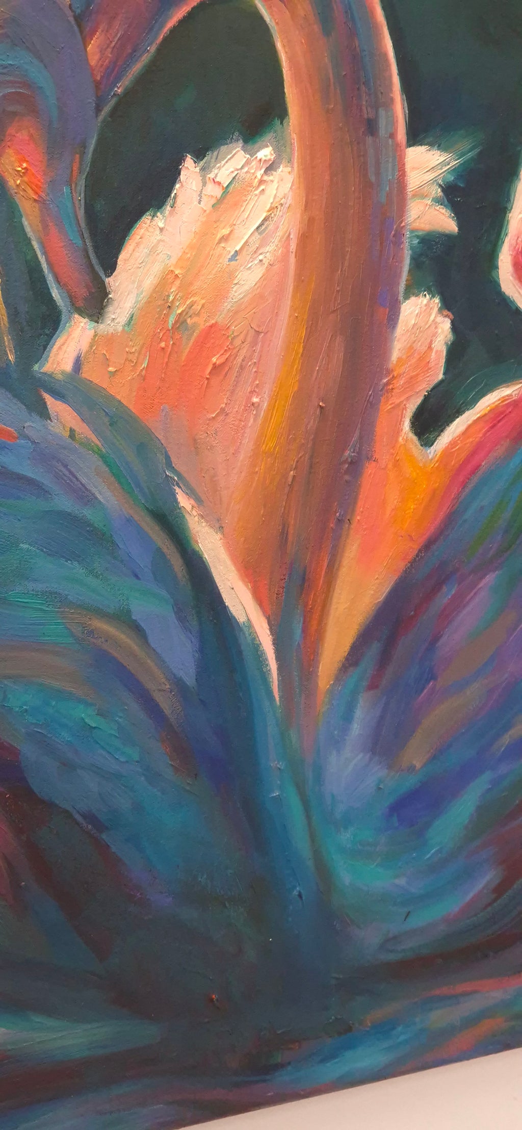 "Celestial Swans" Original Oil Painting:  80 x 100 cm /30 x 40 "