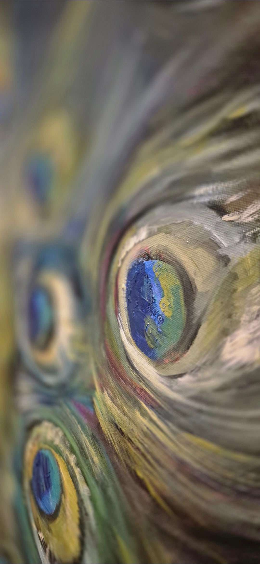 The Peacock's Parade - Original Oil Painting 120 x 100 cm