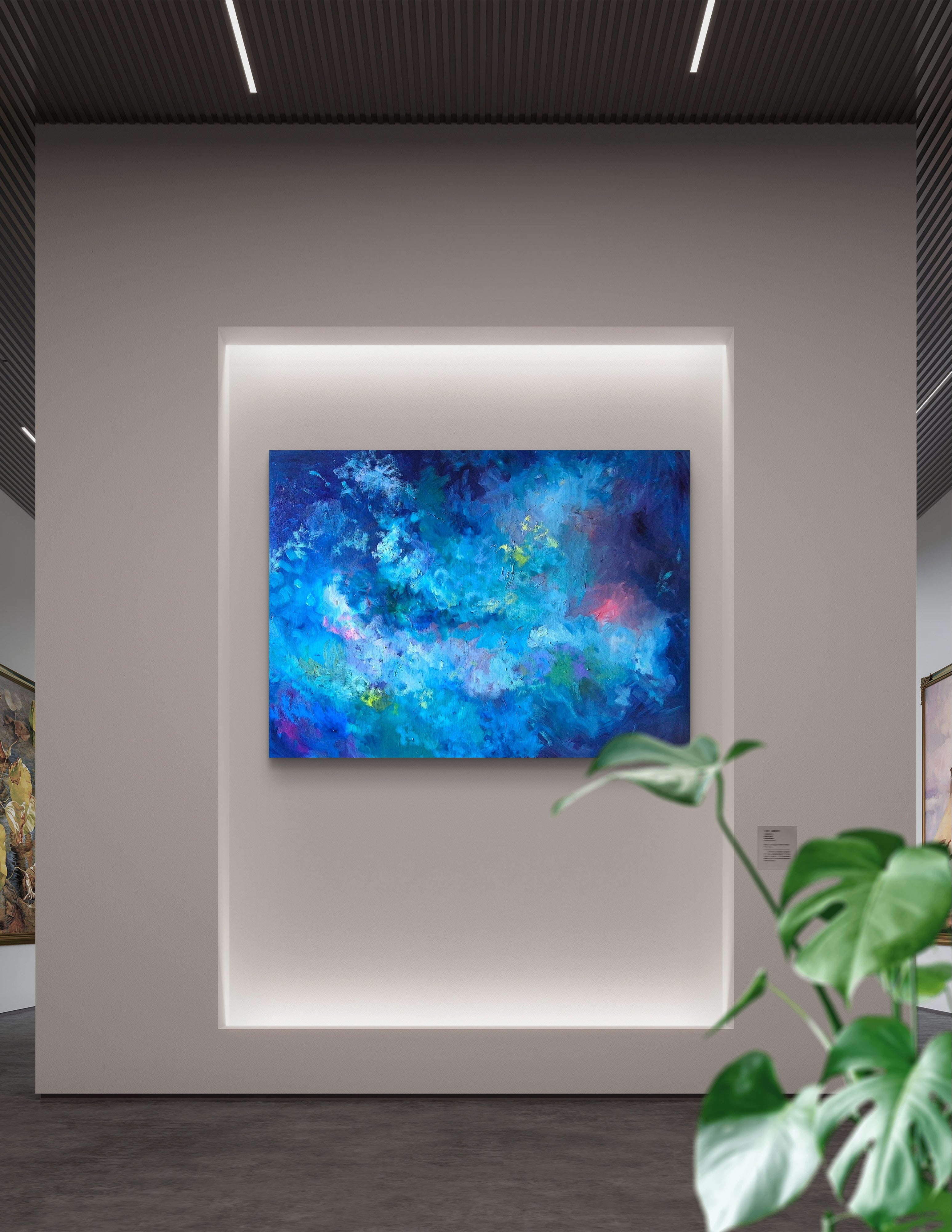 "Celestial Coral" Original Oil Painting:  80 x 100 cm /30 x 40 "