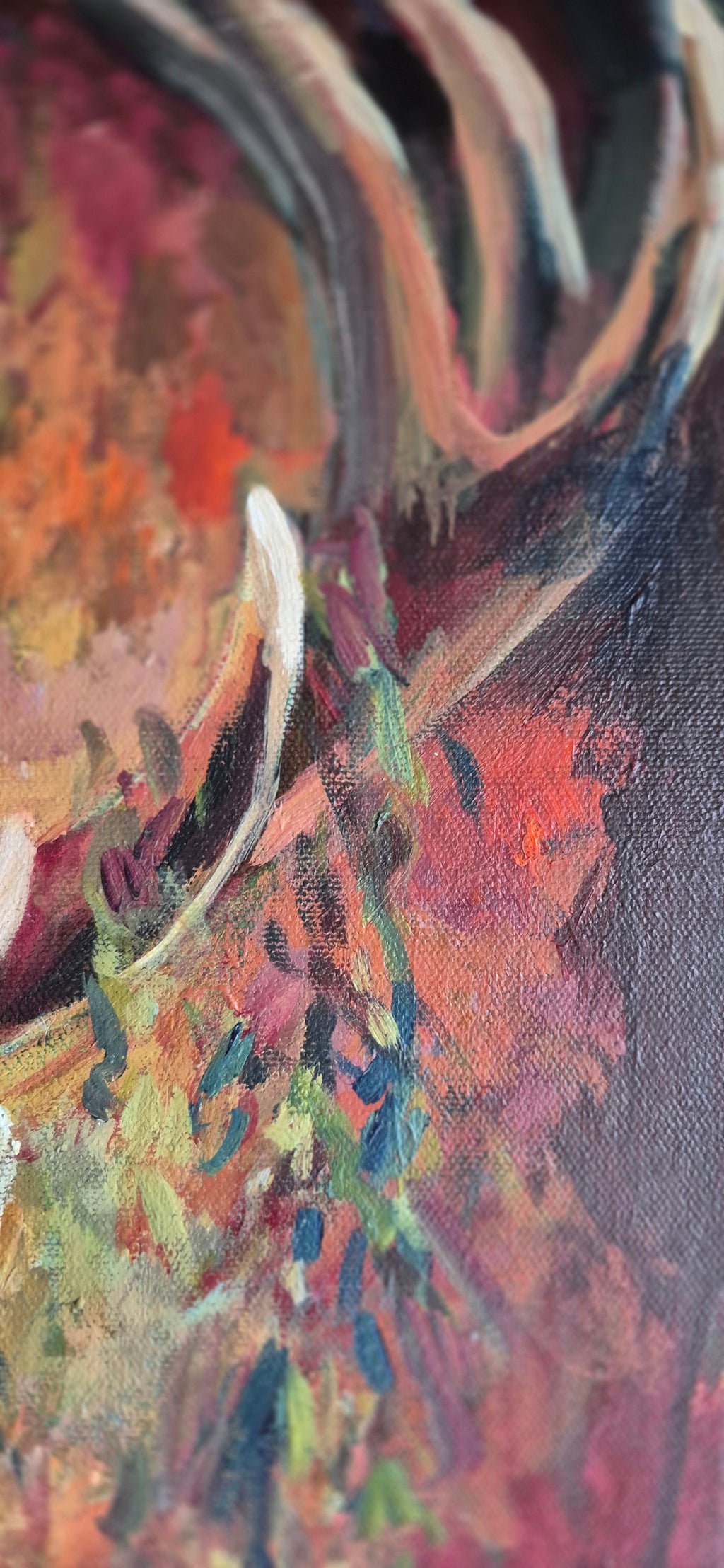 'Ashley' - Original Stag Painting 50 x 50 cm