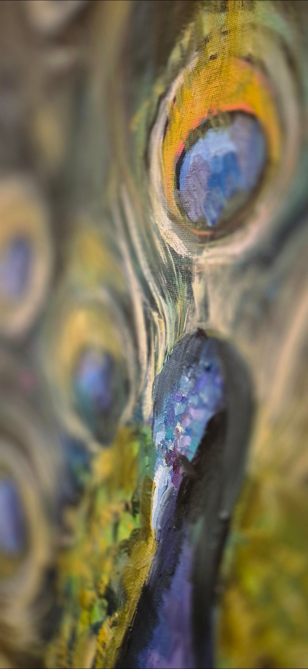 The Peacock's Parade - Original Oil Painting 120 x 100 cm