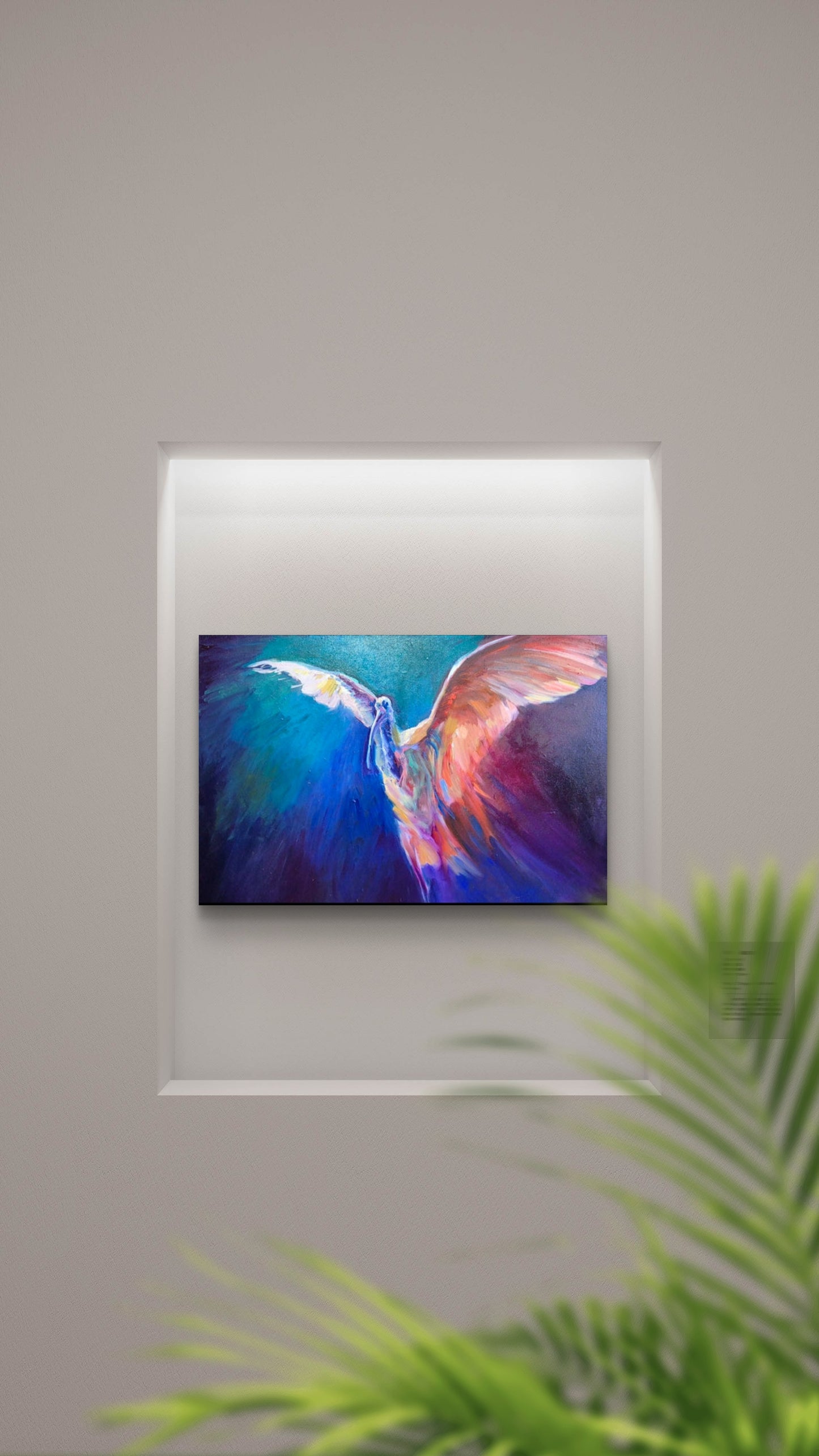 Wing of Water, Wing of Fire 50 x 80 cm | Oil Painting on Canvas