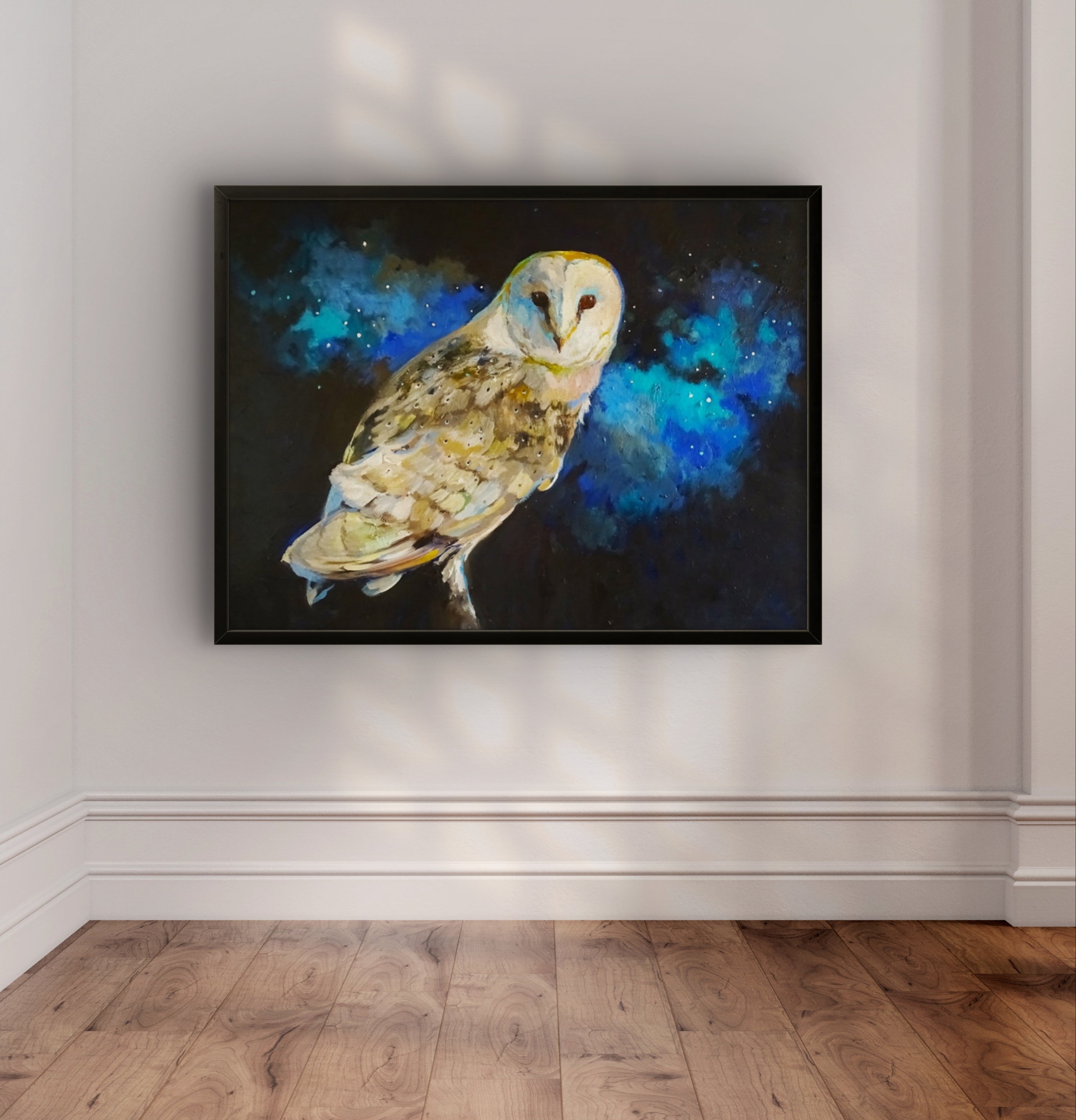 A Starlit Night Framed Canvas