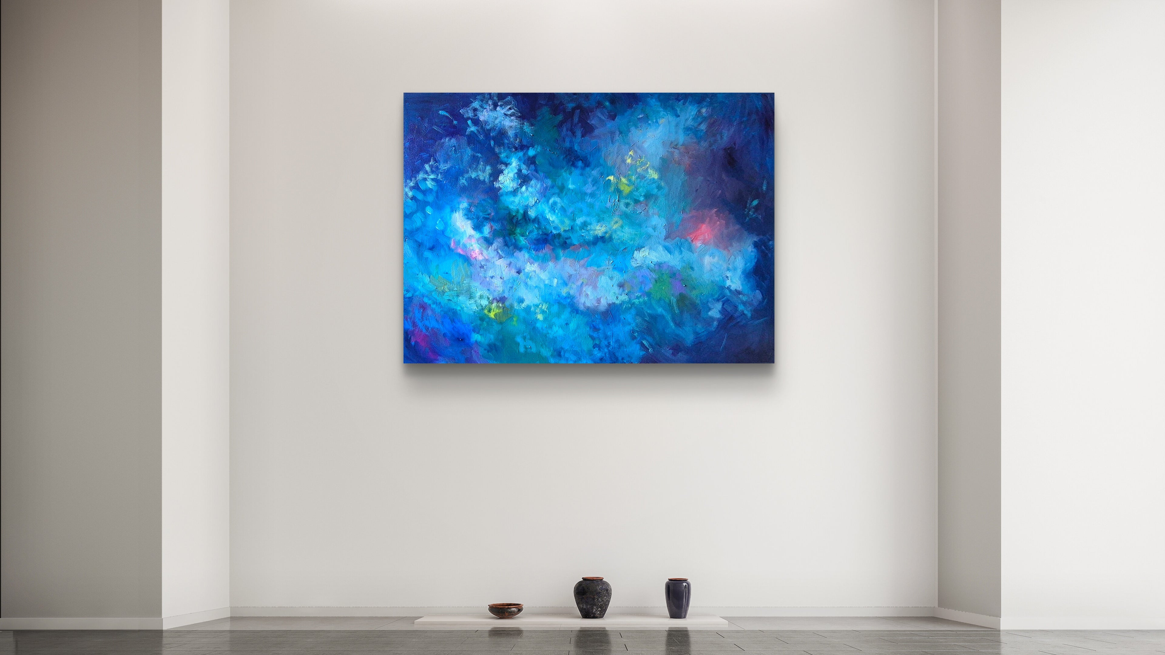 "Celestial Coral" Original Oil Painting:  80 x 100 cm /30 x 40 "