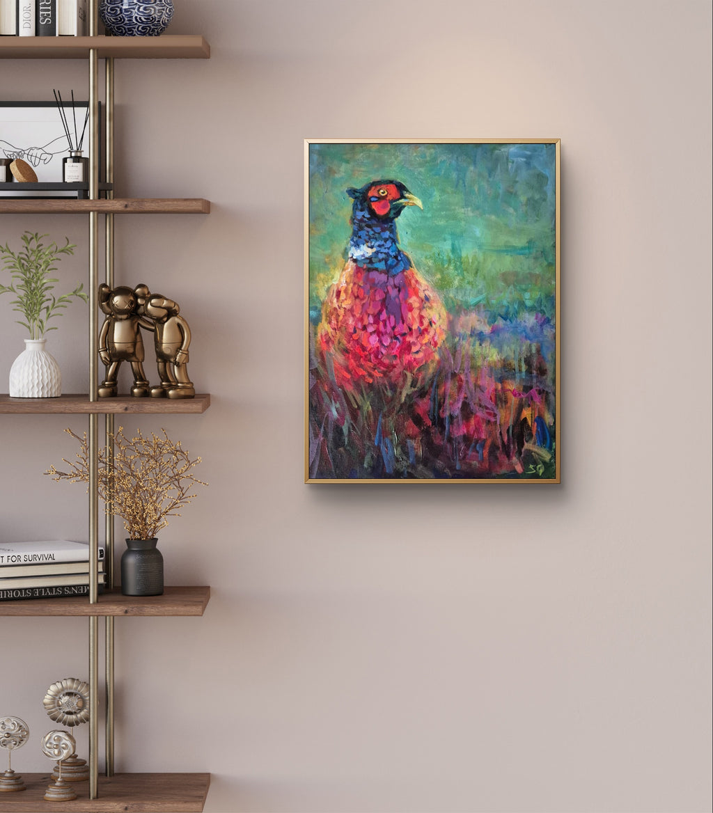 'Henri' Original Pheasant Painting in Acrylics 40 x 30 cm