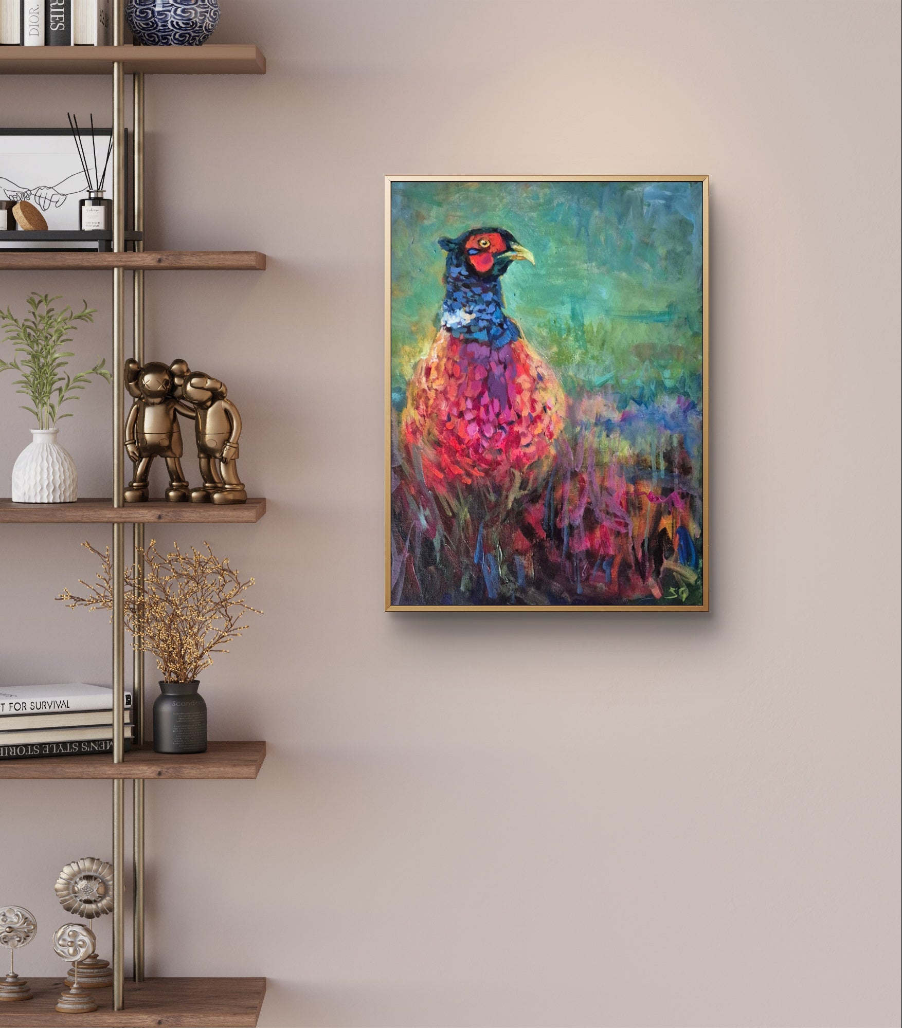 'Henri' Original Pheasant Painting in Acrylics 40 x 30 cm