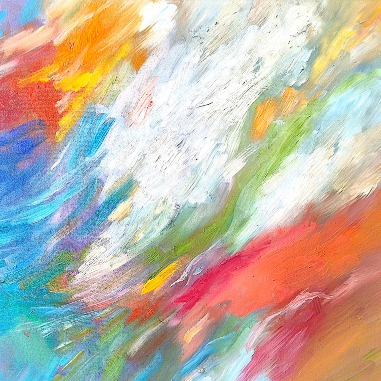 "Seahorse Serenade" 60 x 60 cm