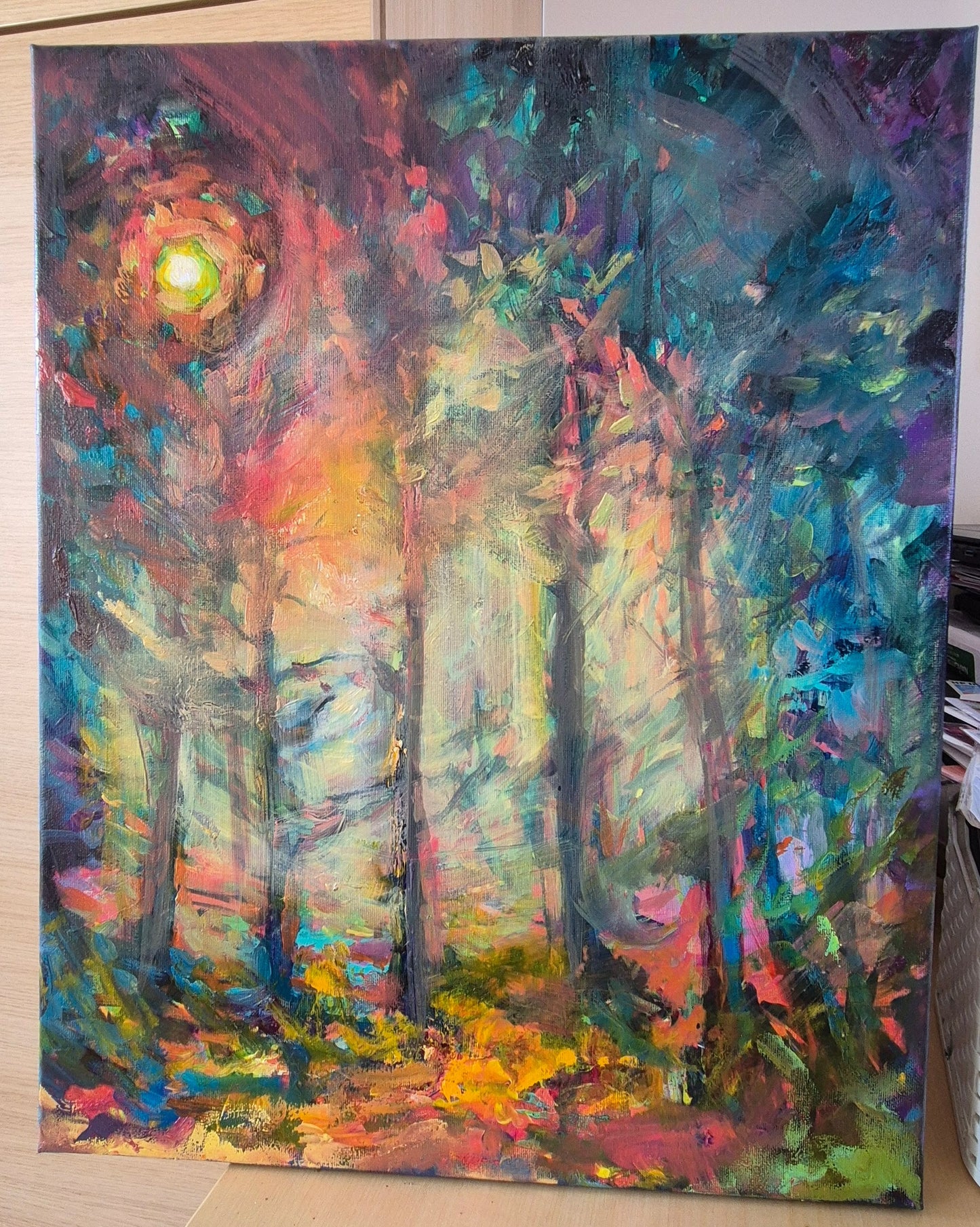 'The Sun's Kiss'   original oil painting on stretched canvas - 40 x 50 cm / 16 x 20 "