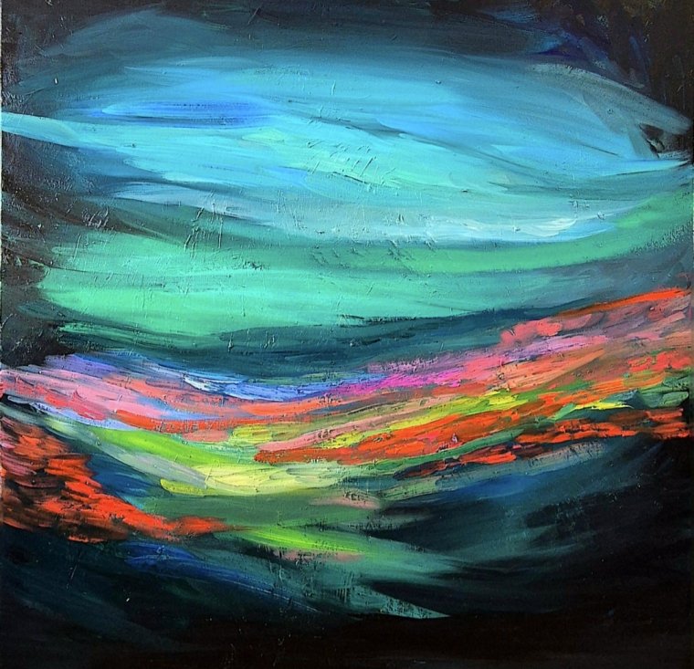 "The Bounds of Pleasure" 76 x 76 cm