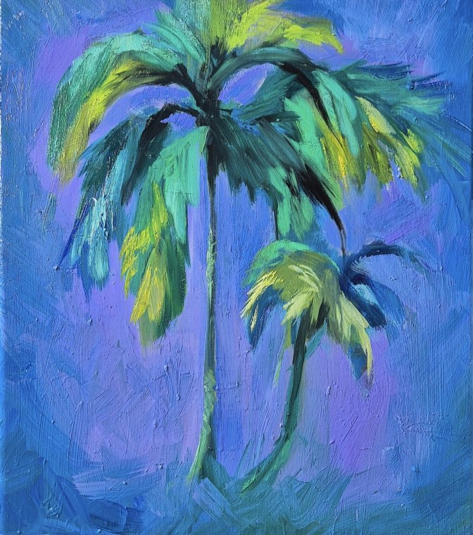 "Tropical Duet" 50 x 40 cm