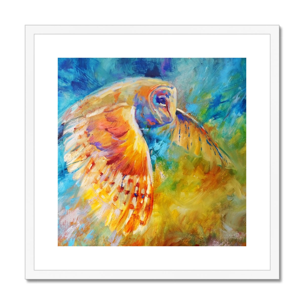 Air Disturbance - Barn Owl Framed & Mounted Print
