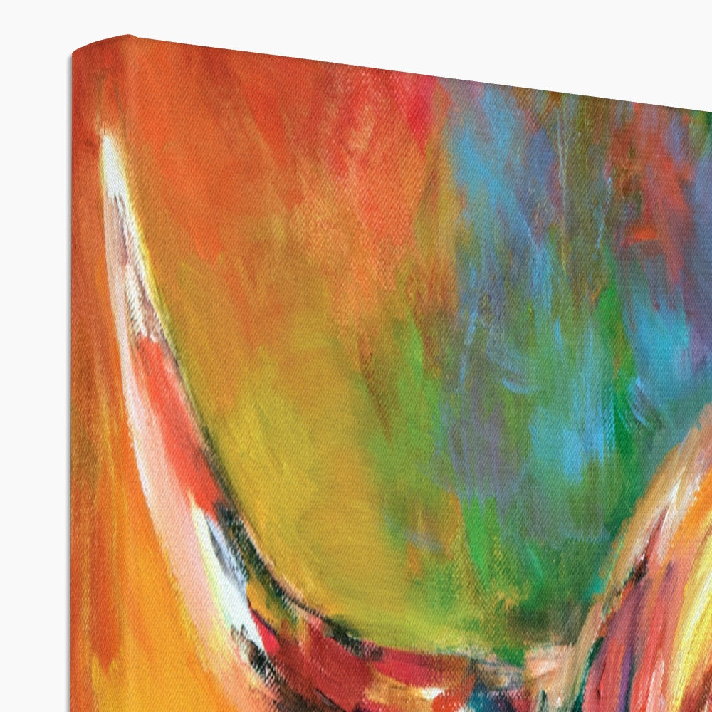 close up of a cow canvas print by sue gardner